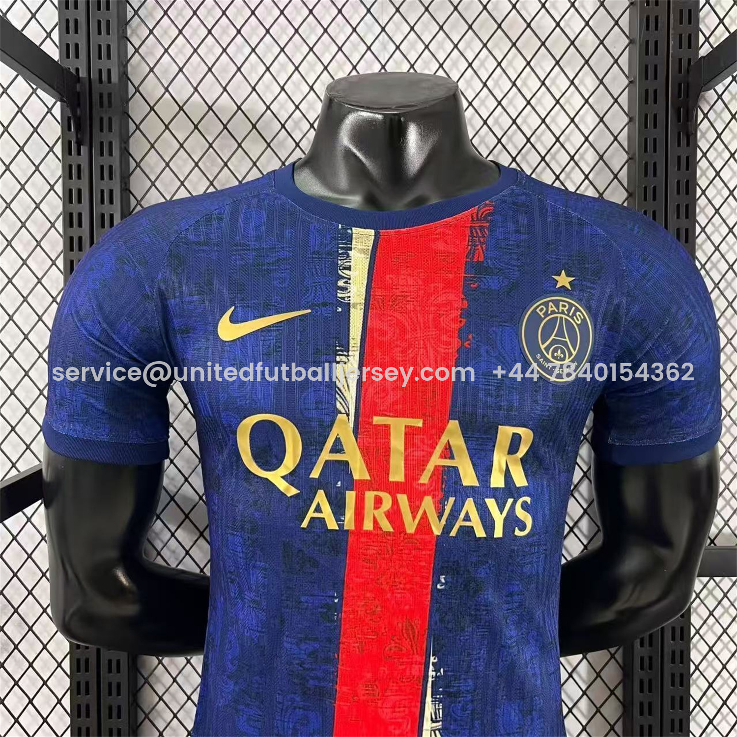 foot-Paris Saint-Germain PSG 25-26 Red Slash Blue Special Jersey - Player Version