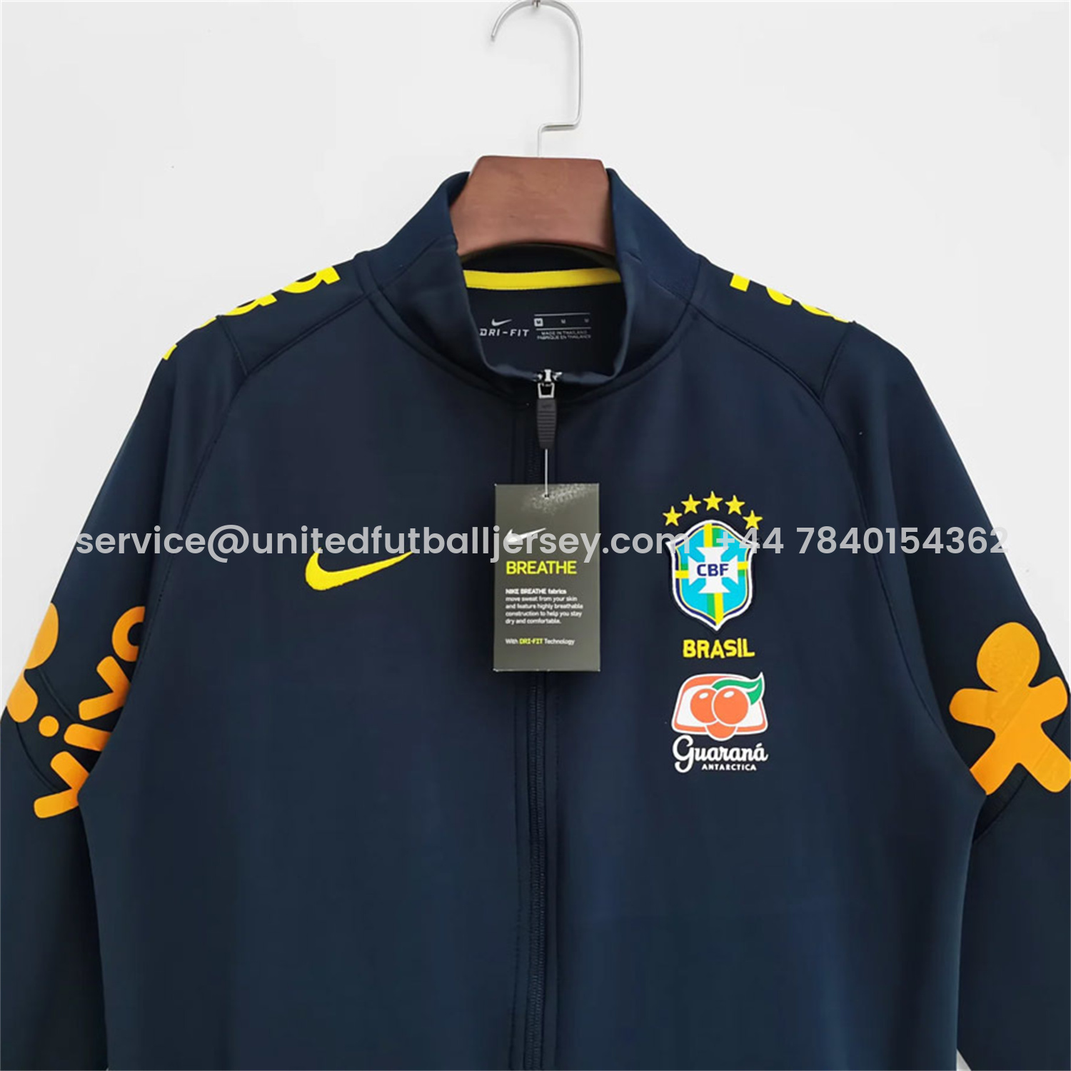 foot-Retro Brazil 2022 Dark Blue Windbreaker