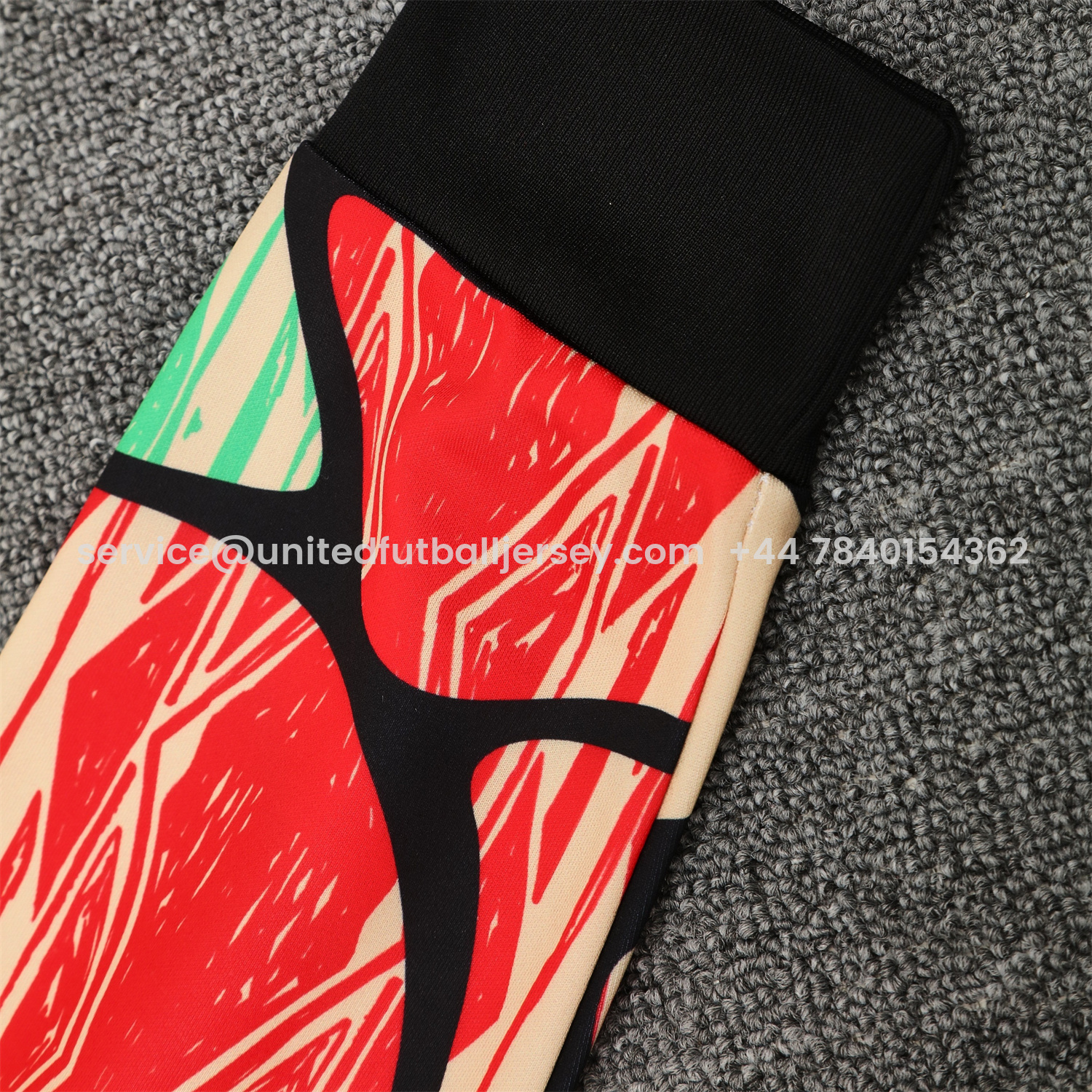 foot-Arsenal 25-26 Training Hoodie Set - Red Green Hoodie and Black Pants