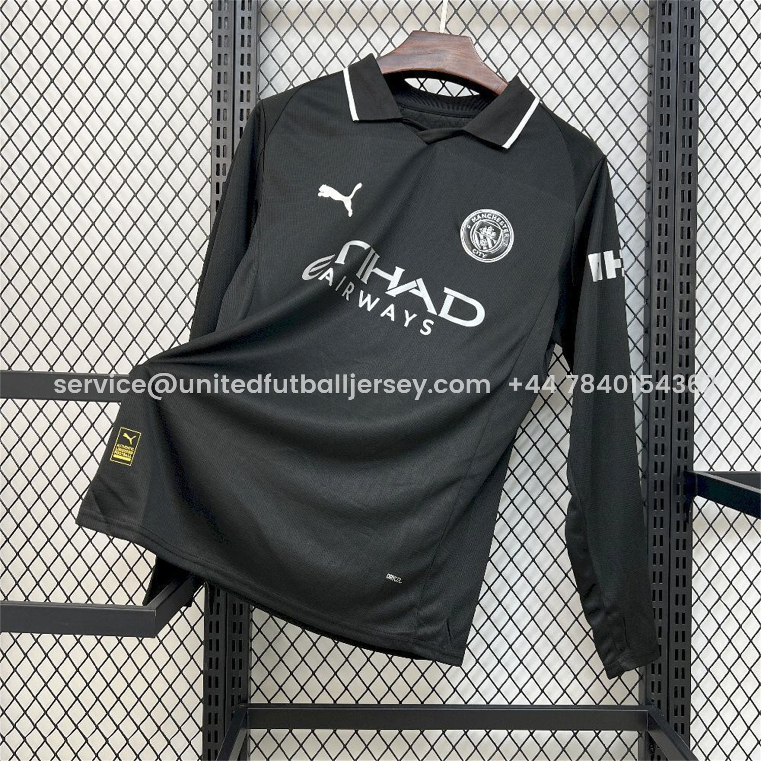 foot-Manchester City 25-26 Away Long Sleeves Black Jersey - Fans Version