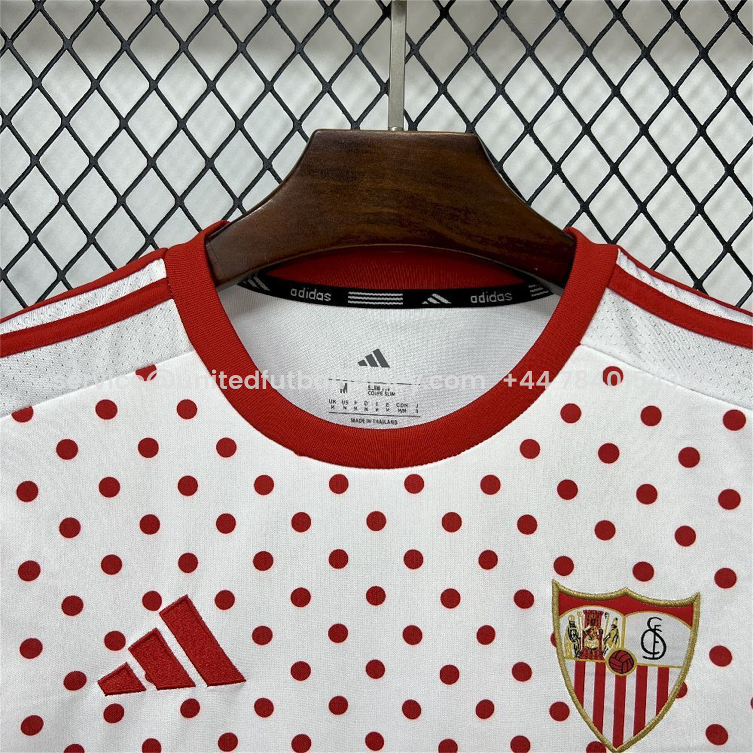 foot-Sevilla 25-26 Red Points White Training Jersey - Fans Version