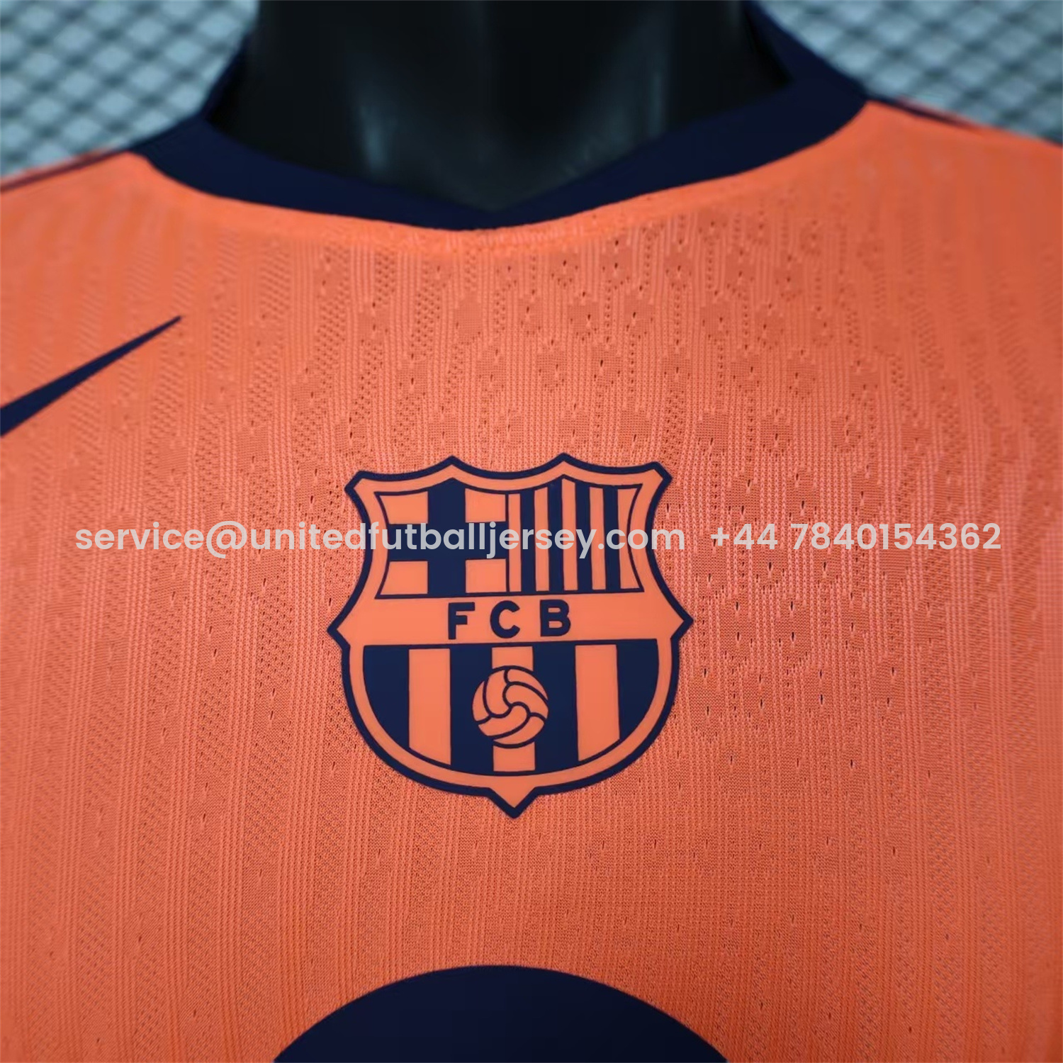 foot-Barcelona 25-26 Third Orange Long Sleeves Jersey - Player Version