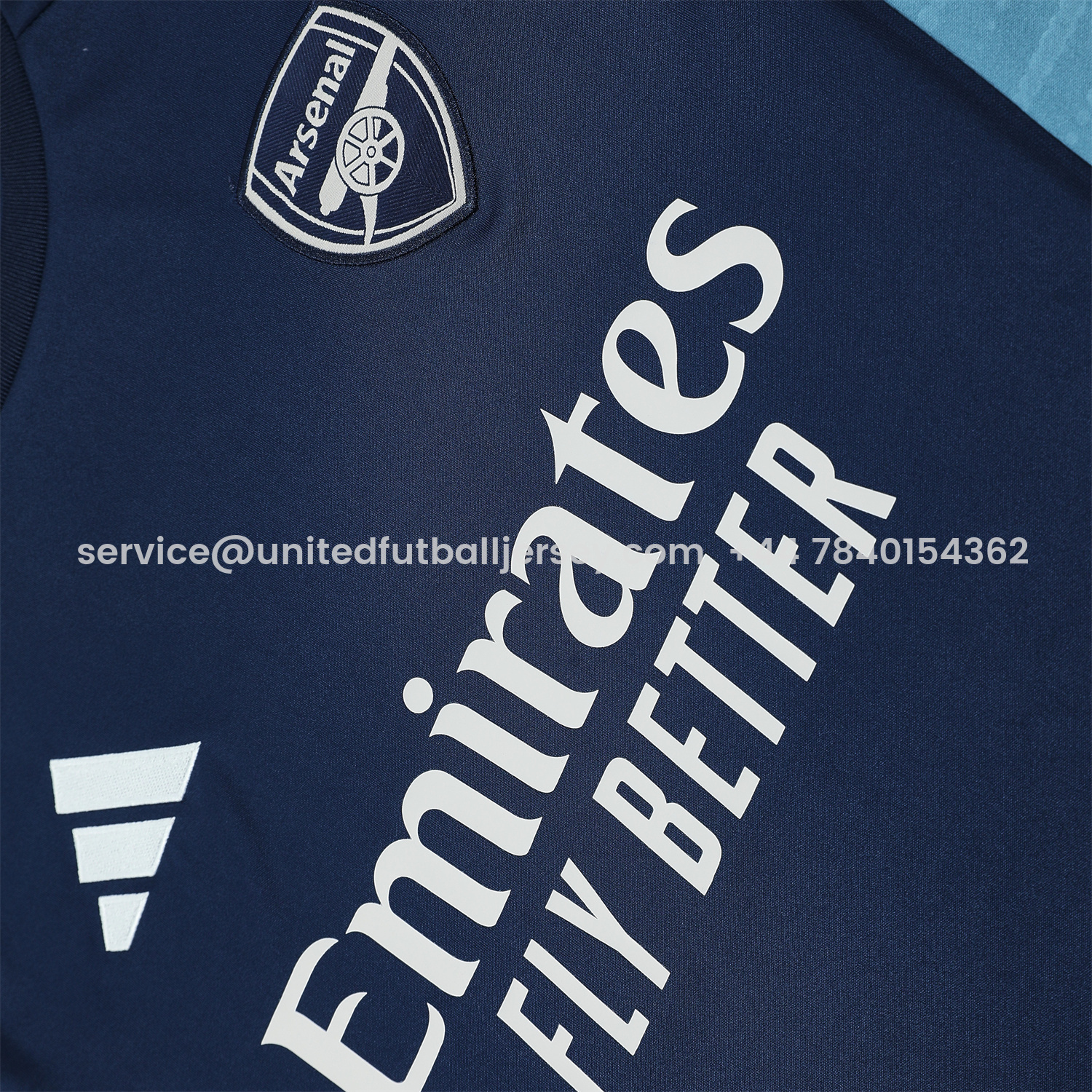 foot-Arsenal 25-26 Short-Sleeve Training Set - Deep Blue Top & Shorts