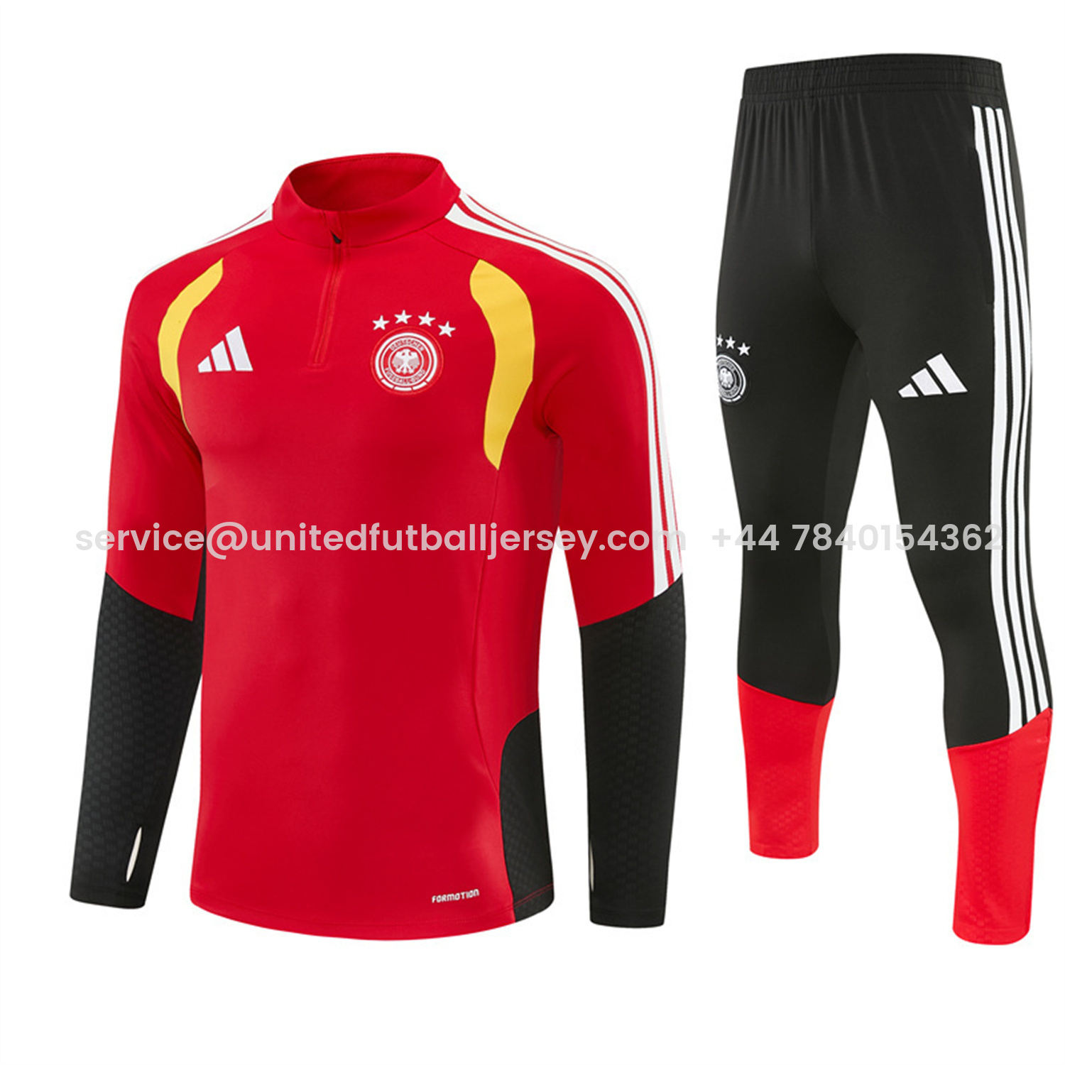 foot-Germany 2026 Long Sleeve Training Set - Red Top & Pants