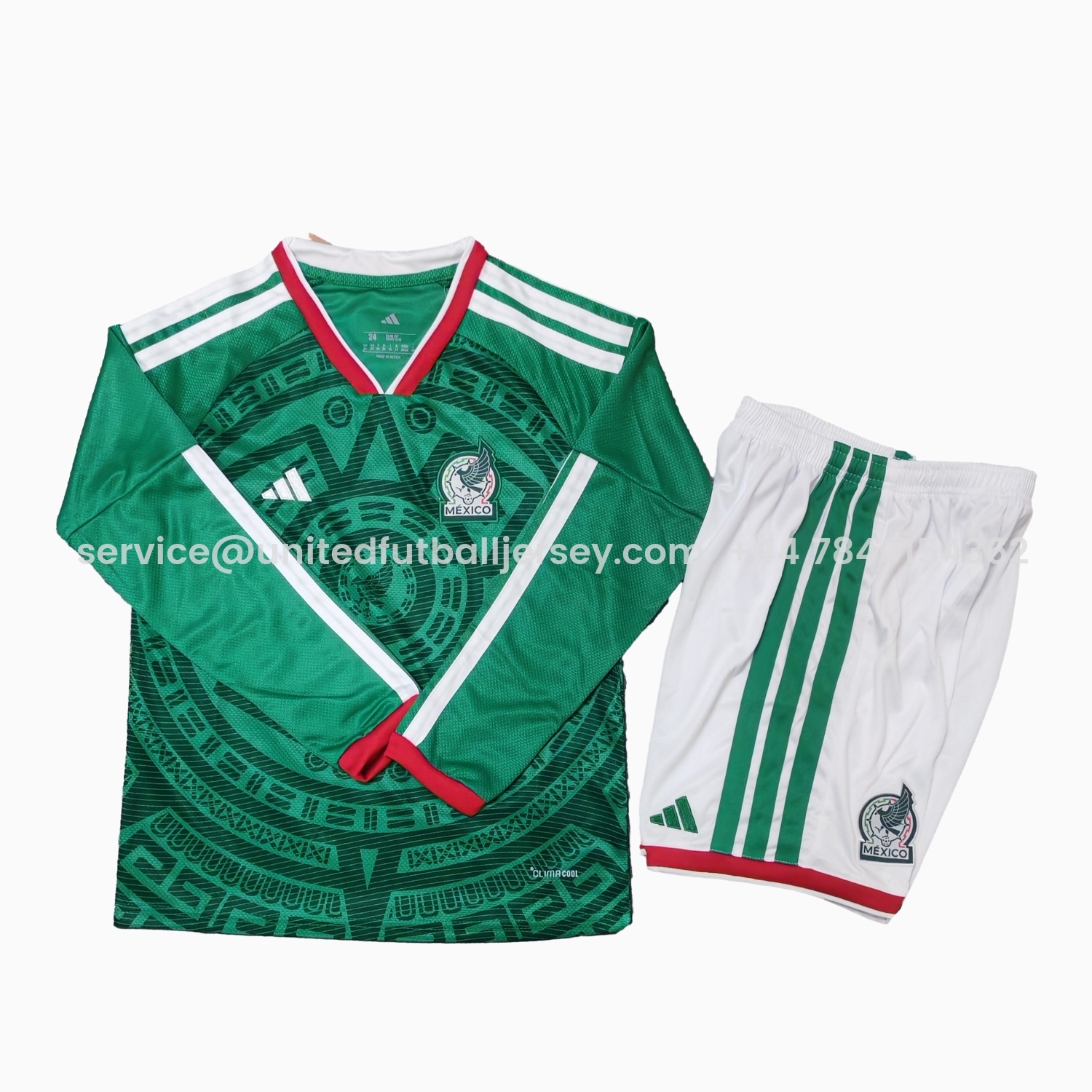 foot-Mexico 2026 Home Long Sleeves Kids Kit