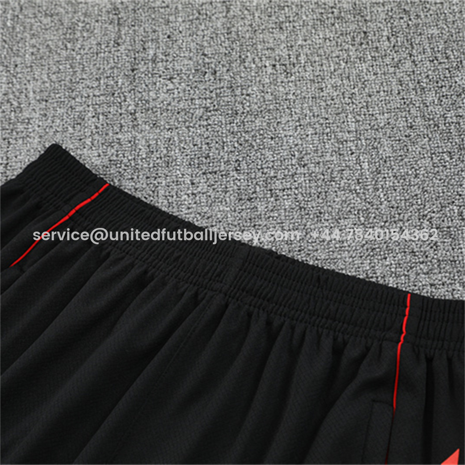 foot-Manchester United 25-26 Short-Sleeve Training Set - Red Camouflage Top & Black Shorts