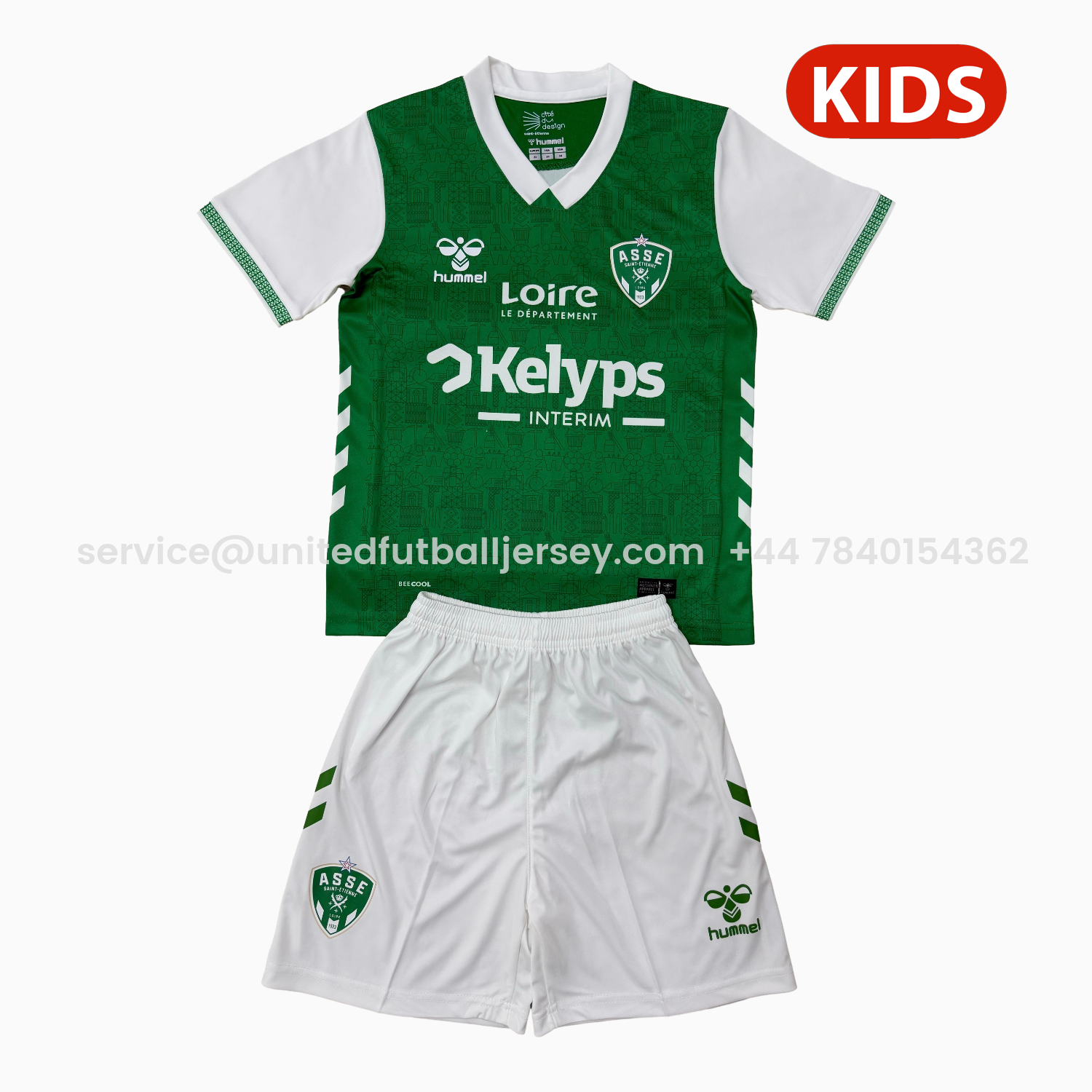 foot-AS Saint-Etienne 25-26 Home Kids Kit