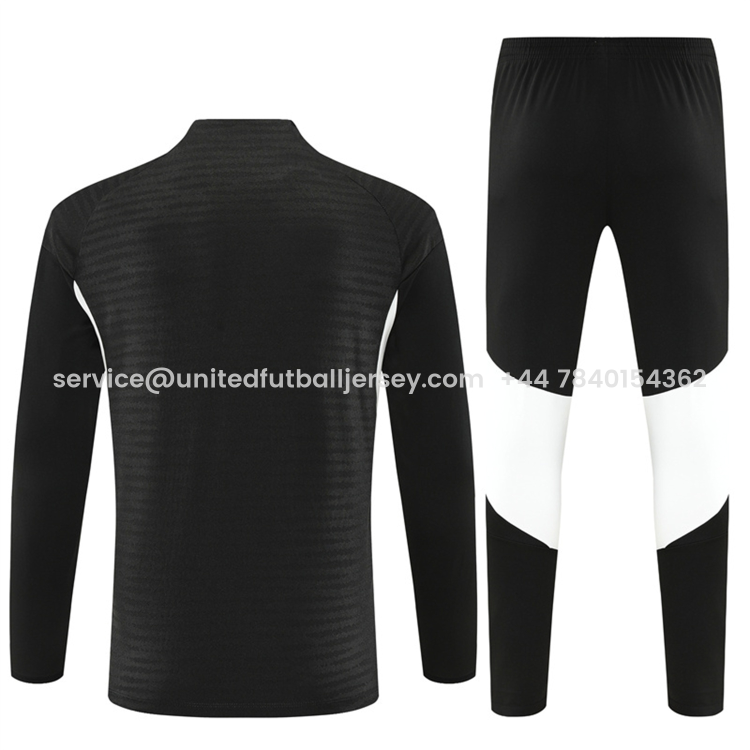 foot-Liver.pool 25-26 Kids Long Sleeve Training Set - Player Version - Black Top & Black Pants