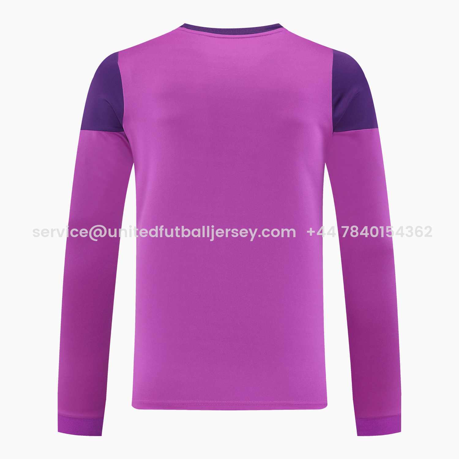 foot-Real Madrid 25-26 Longt-Sleeve Training Set - Purple Top & Purple Shorts