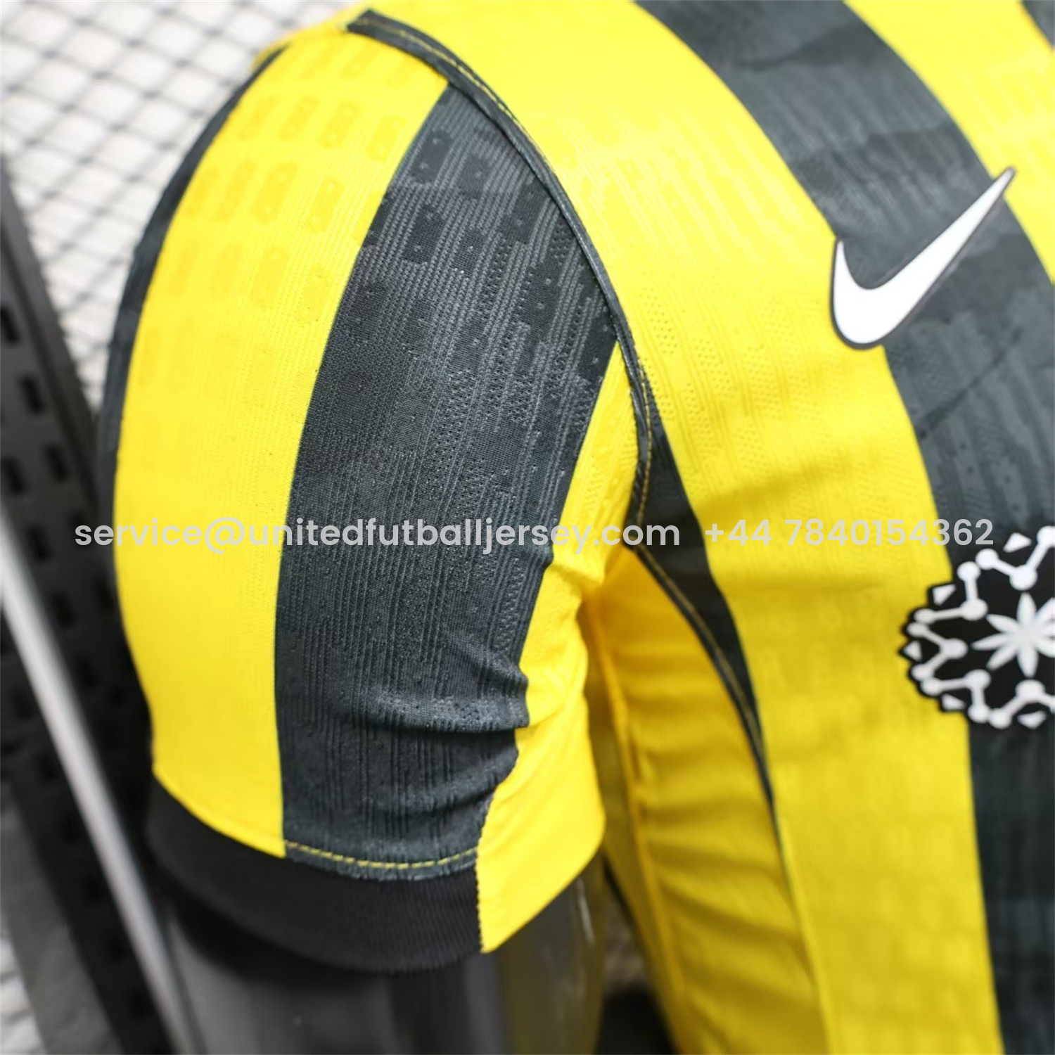 foot-Al Ittihad Jeddah United 25-26 Home Yellow New Sponsors Jersey - Player Version