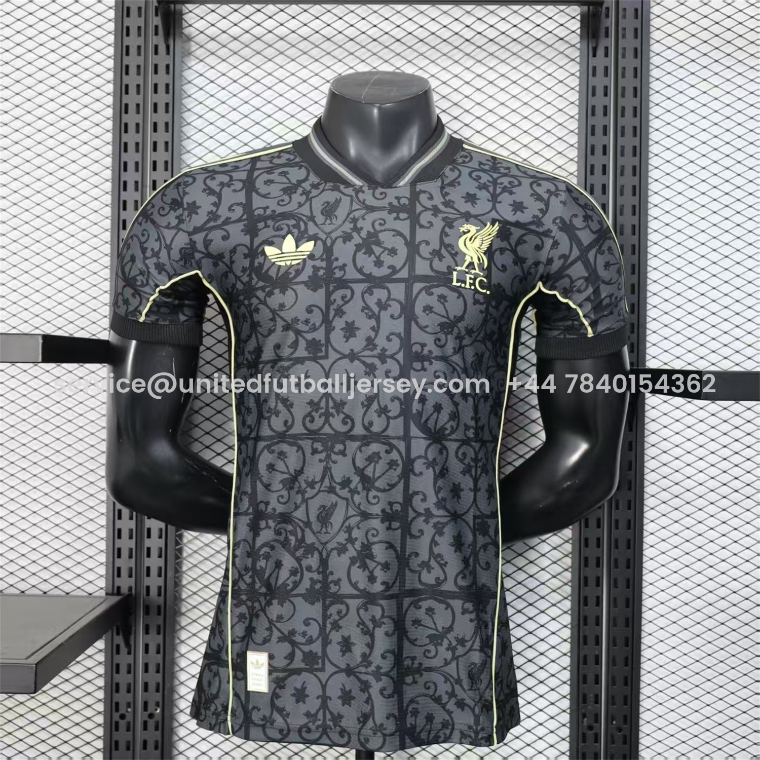 foot-Liver.pool 25-26 Black Floral Pattern Special Jersey - Player Version