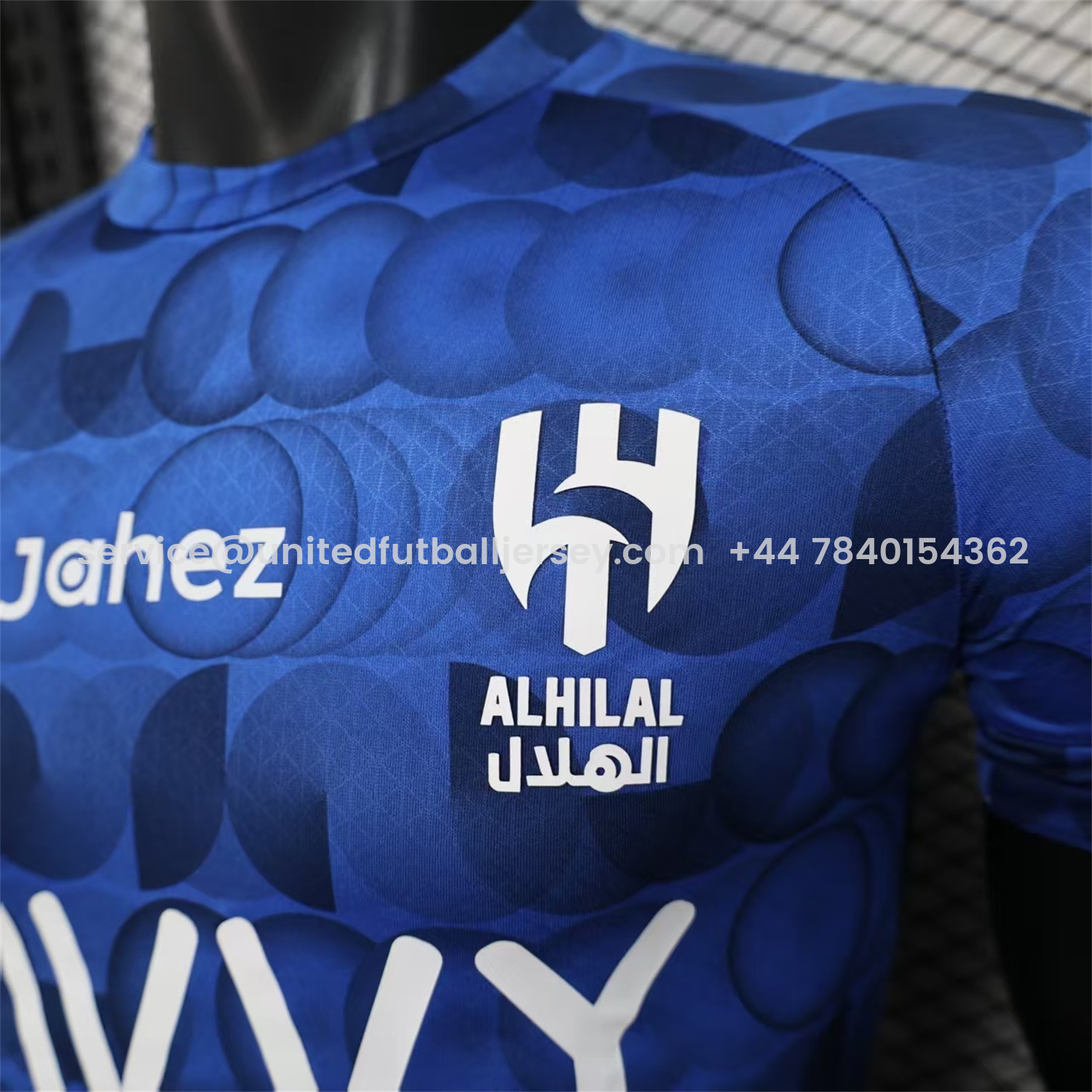 foot-Al Hilal Riyadh Crescent 25-26 Pre-Match Training Blue Jersey - Player Version