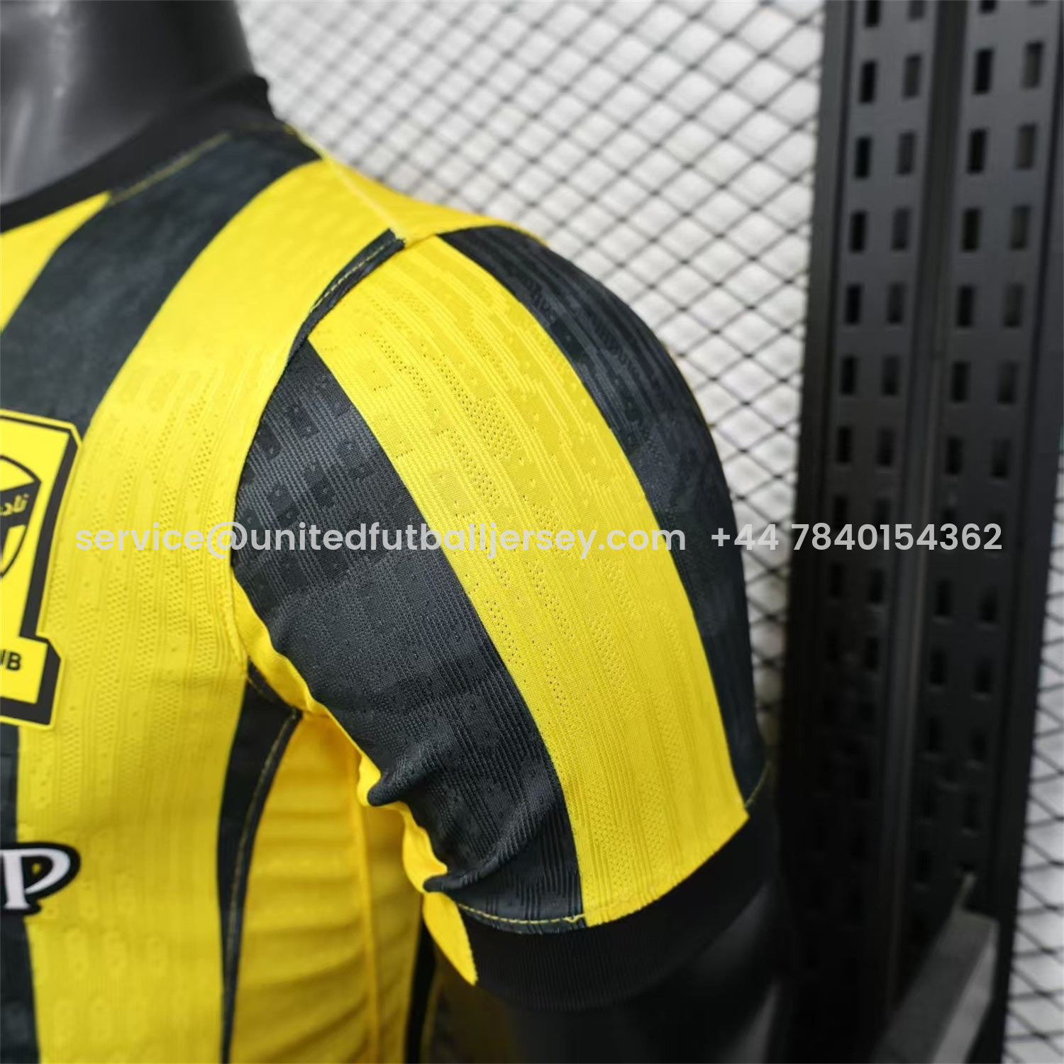 foot-Al Ittihad Jeddah United 25-26 Home Yellow New Sponsors Jersey - Player Version