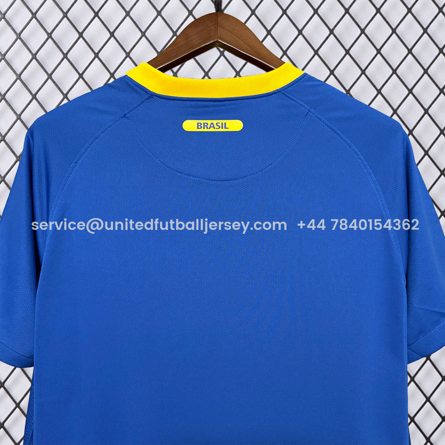 foot-Retro Brazil 2010 Away Blue Jersey