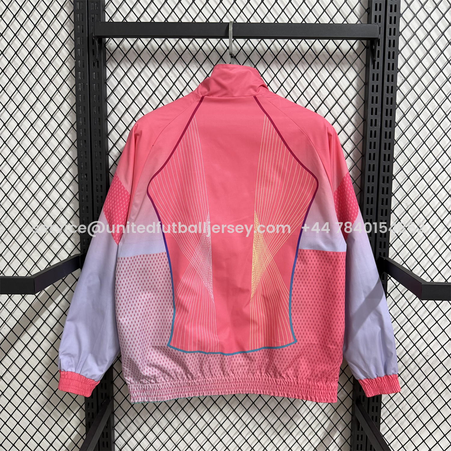 foot-Barcelona 25-26 Double Sided Reversible Windbreaker - Green & Pink