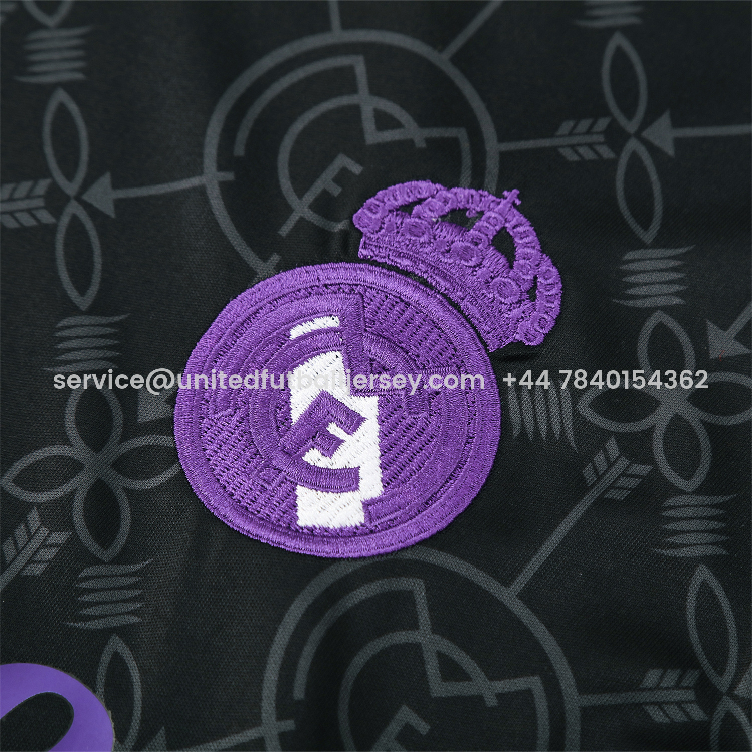 foot-Real Madrid 25-26 Short-Sleeve Training Set - Blue Edge Black Top & Black Shorts