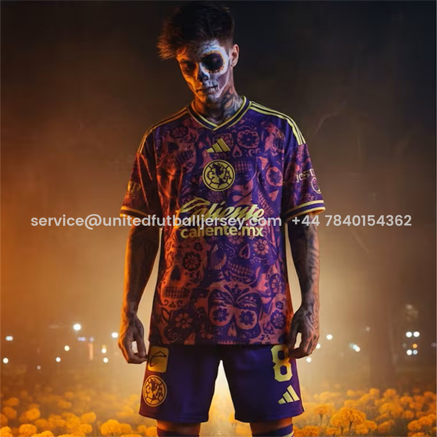 foot-Club América 25-26 Día de Muertos Purple Jersey - Fans Version