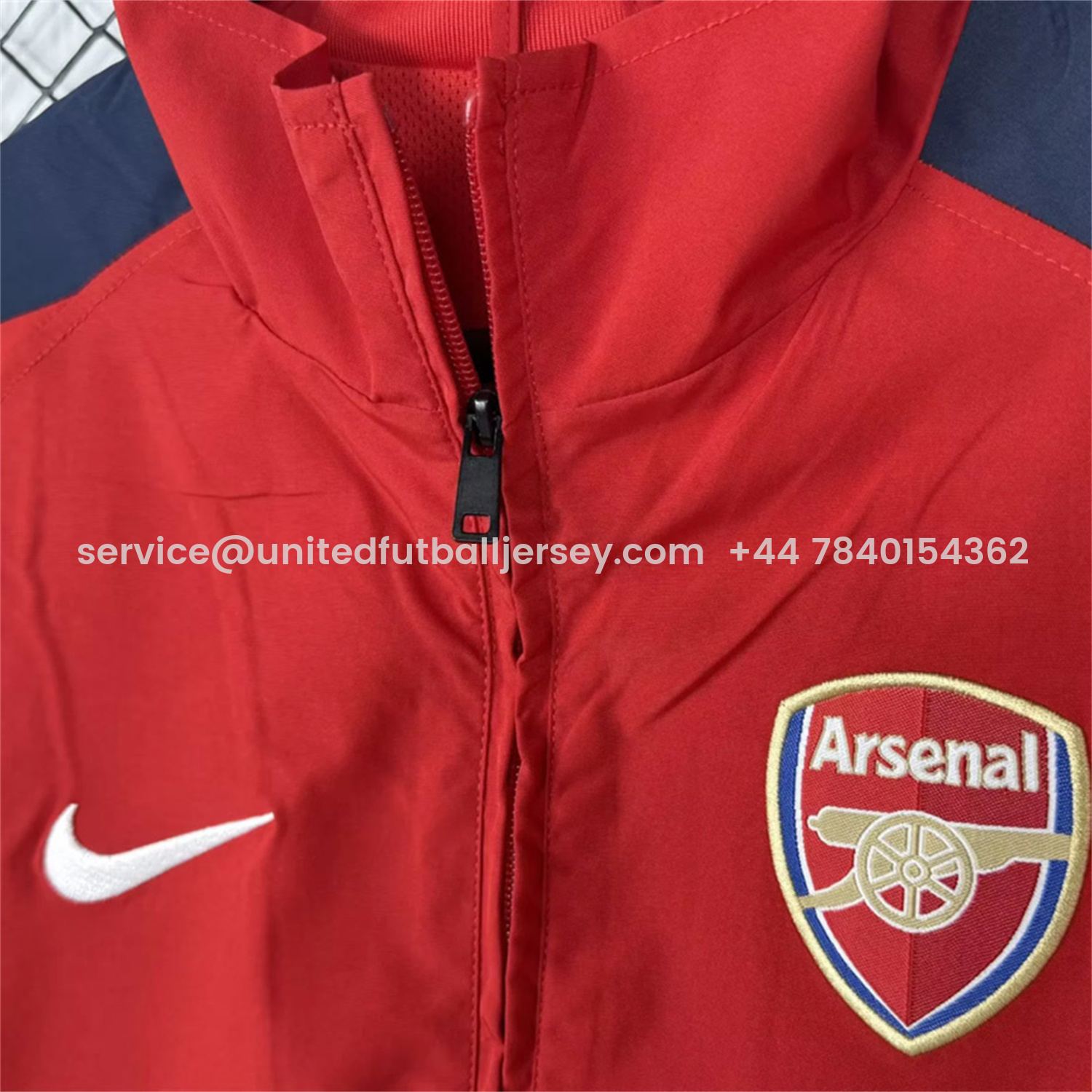 foot-Retro Arsenal 2004-05 Home Windbreaker Jacket - Red