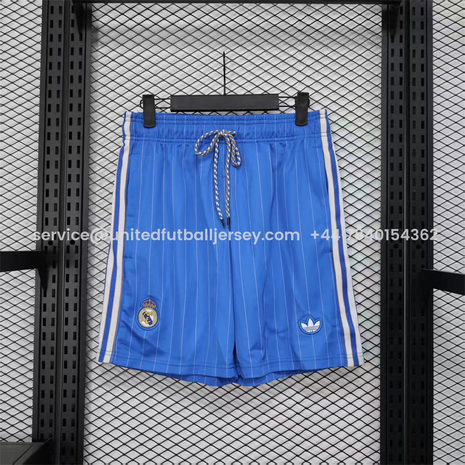 foot-Real Madrid 25-26 Trefoil Blue Travel Shorts - Player Version