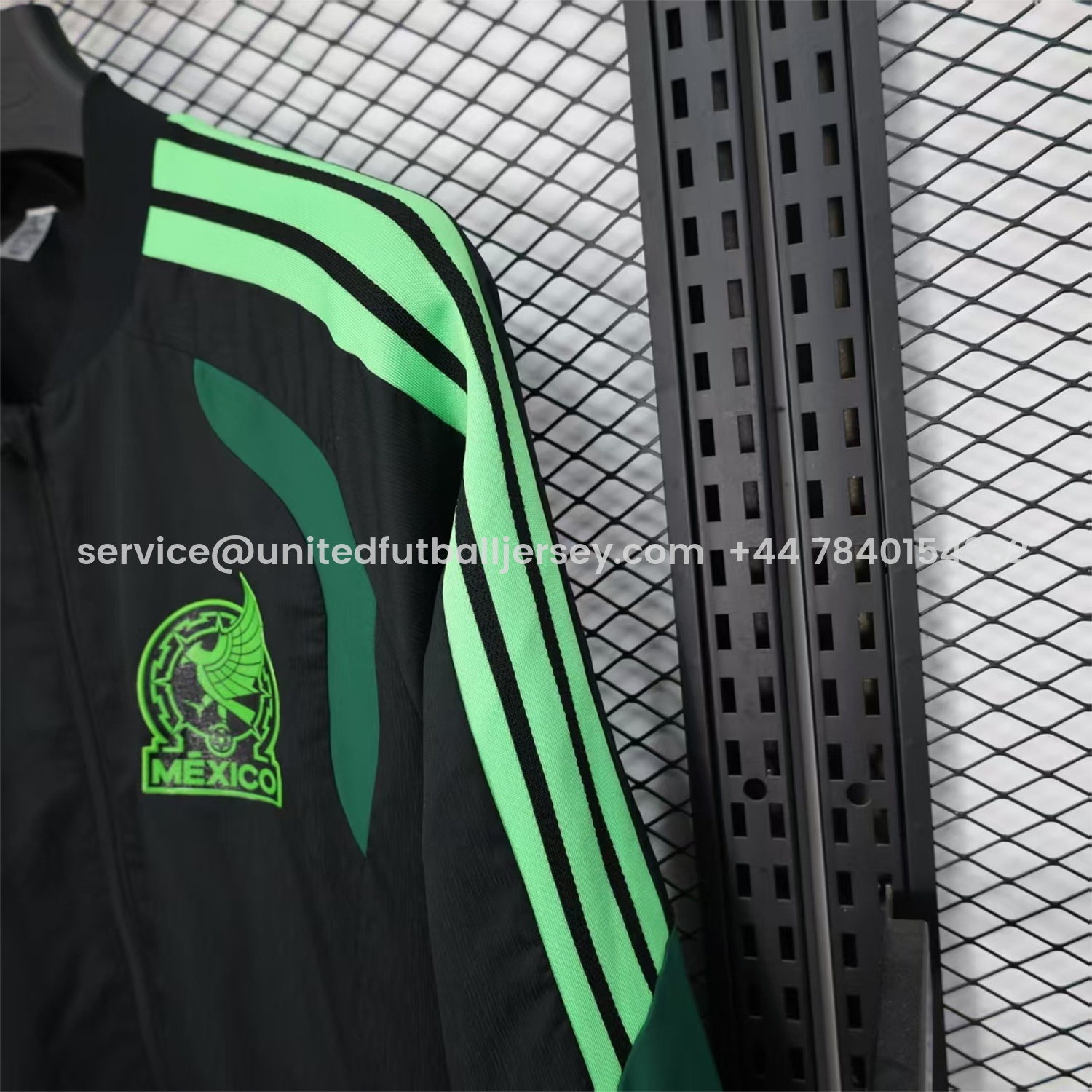 foot-Mexico 25-26 Green And Black Windbreaker Jacket