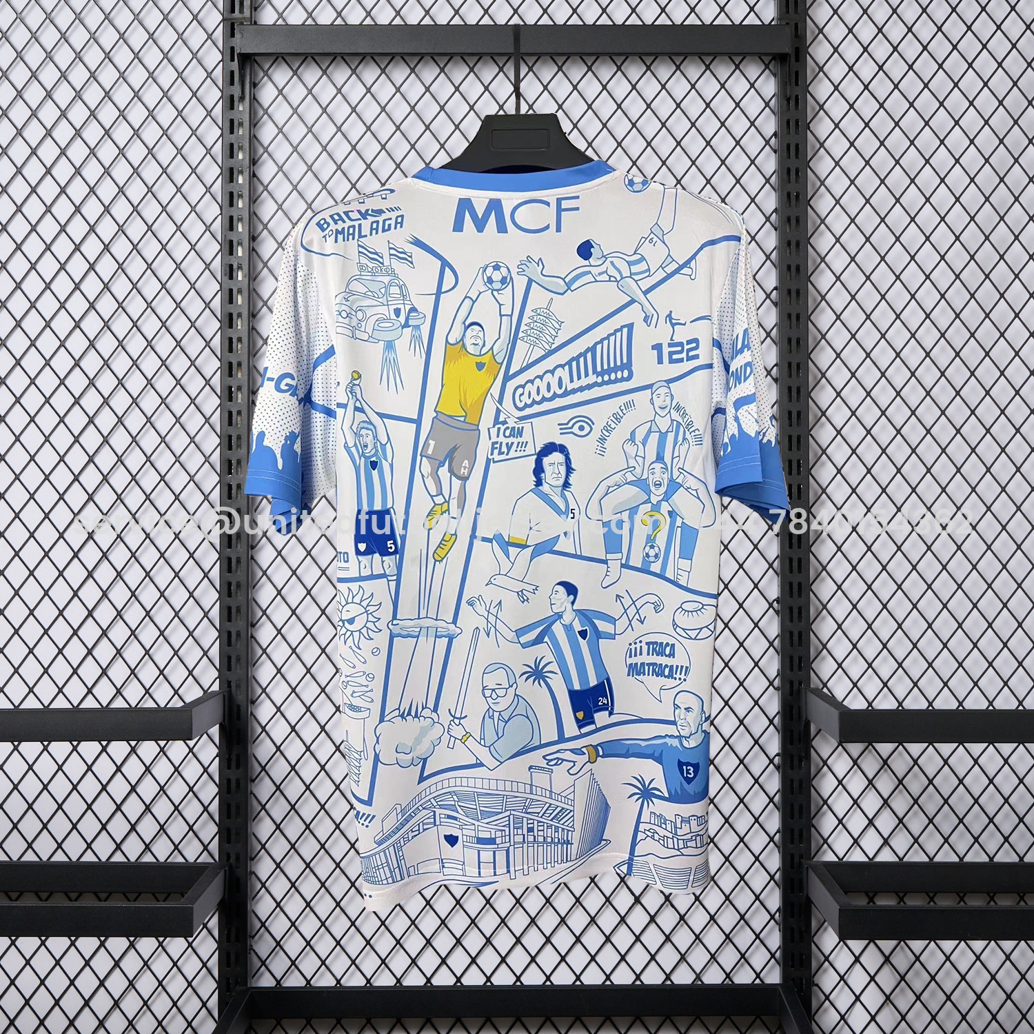 foot-Malaga 25-26 Blue Graffiti Special Edition Jersey - Fans Version