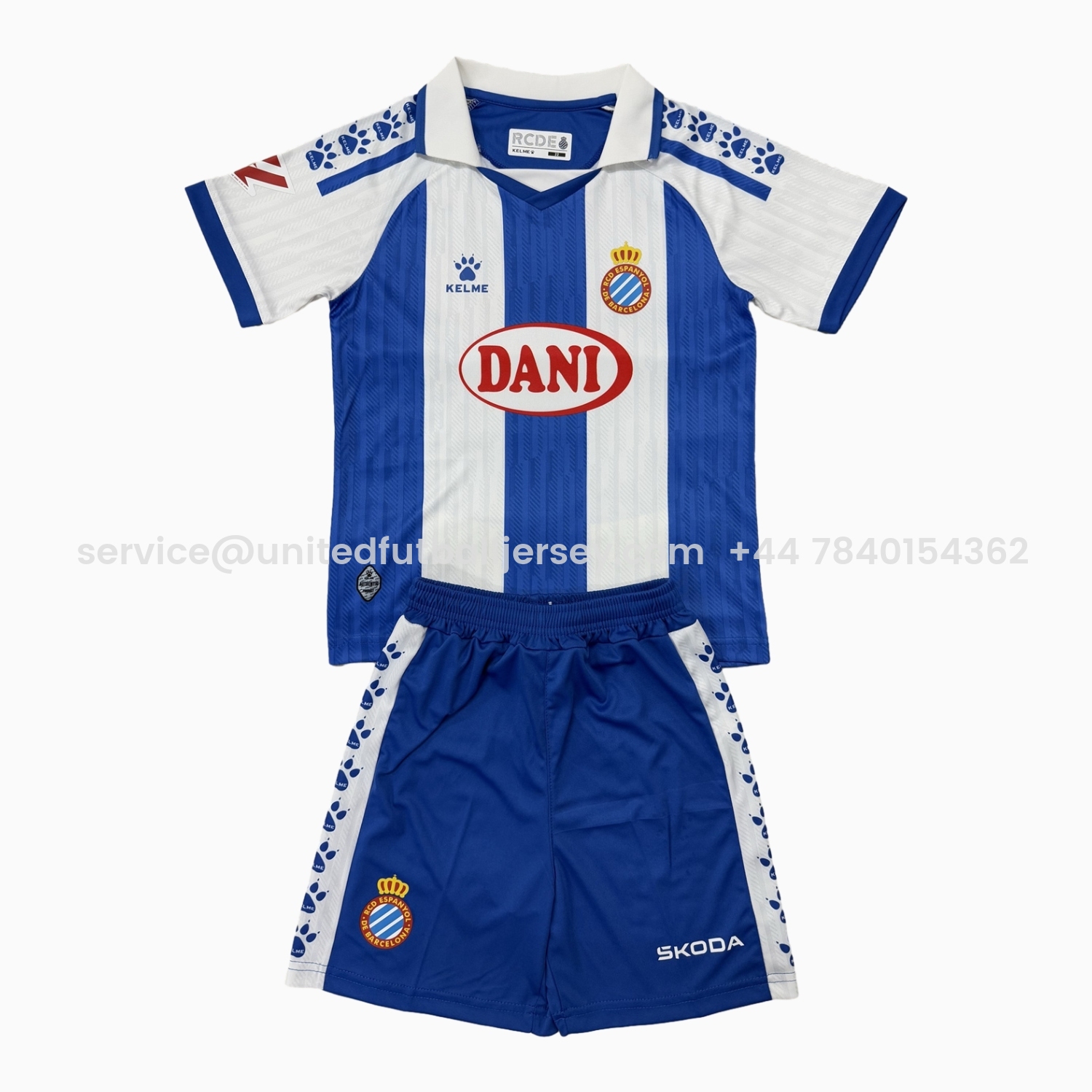 foot-RCD Espanyol 25-26 Home Men's Adult Jersey Set - Fans Version