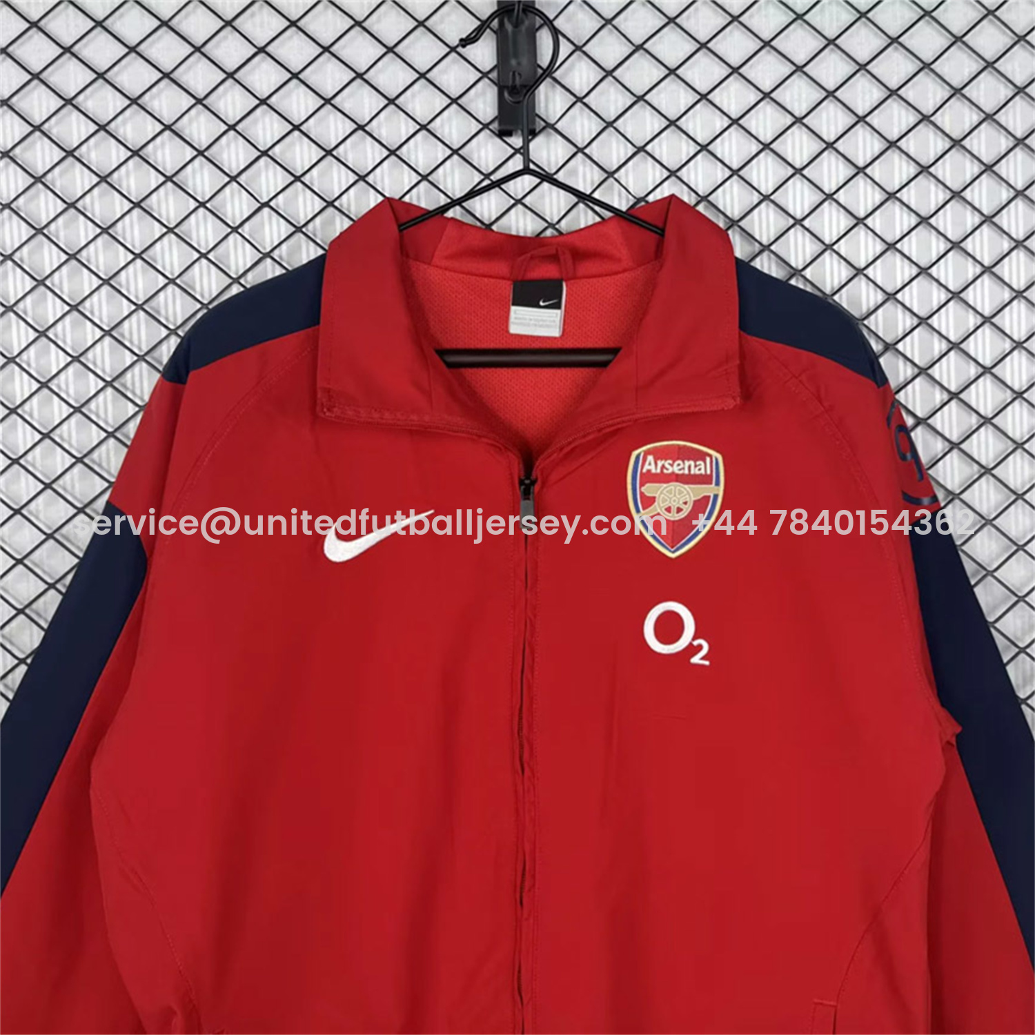 foot-Retro Arsenal 2004-05 Home Windbreaker Jacket - Red
