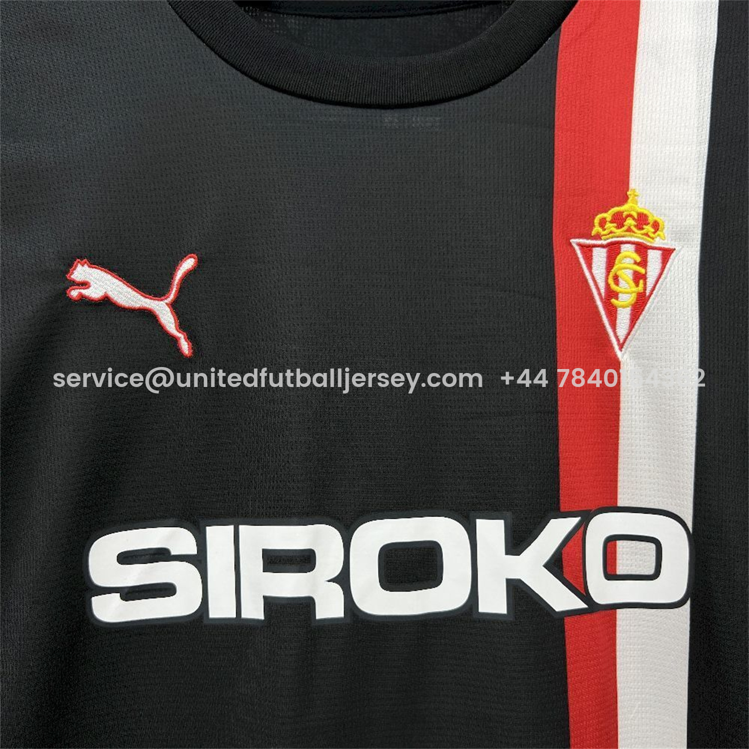 foot-Sporting Gijon 25-26 Away Black Jersey - Fans Version