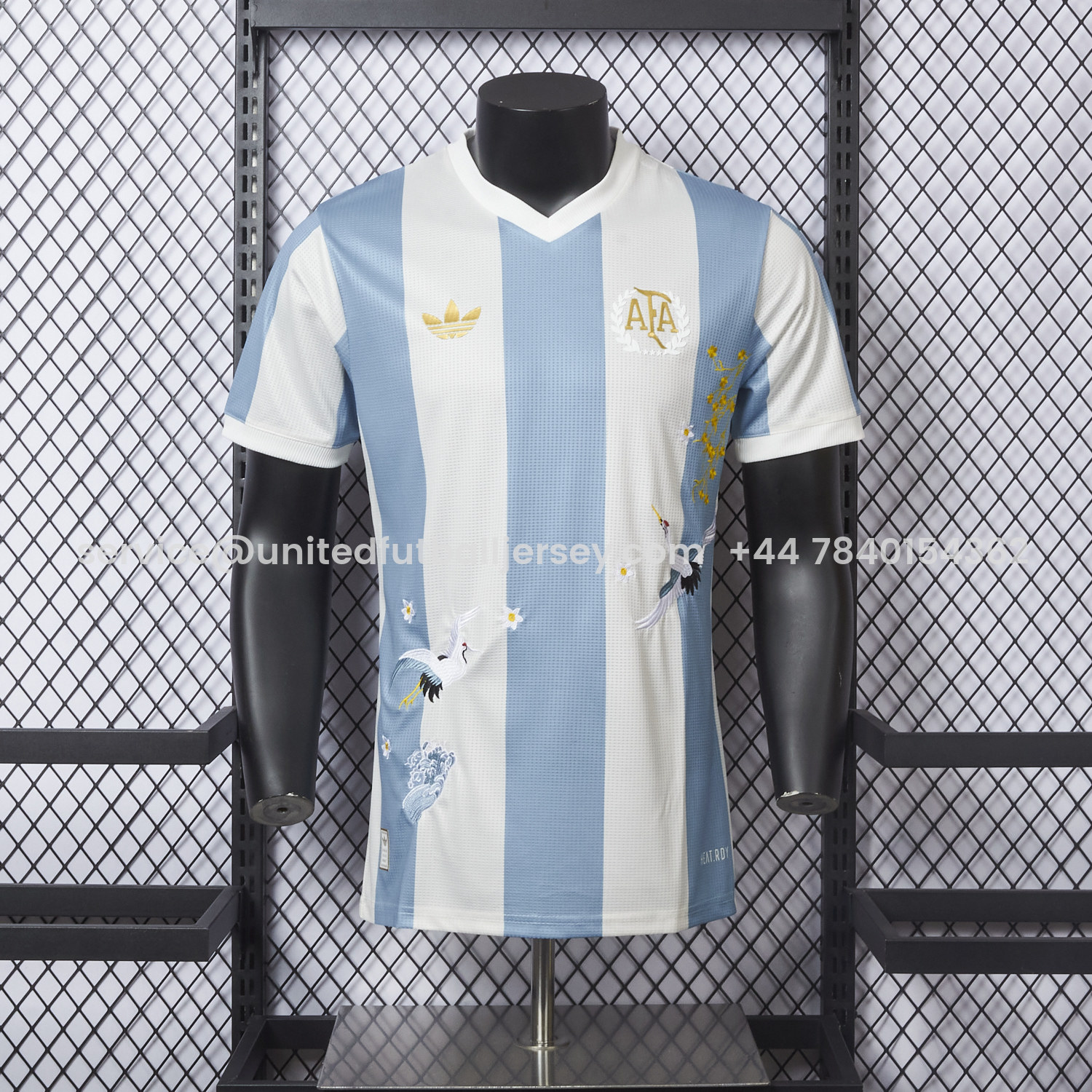 foot-【Embroidered Flower Version】Argentina 25-26 50th Anniversary Jersey - Player Version