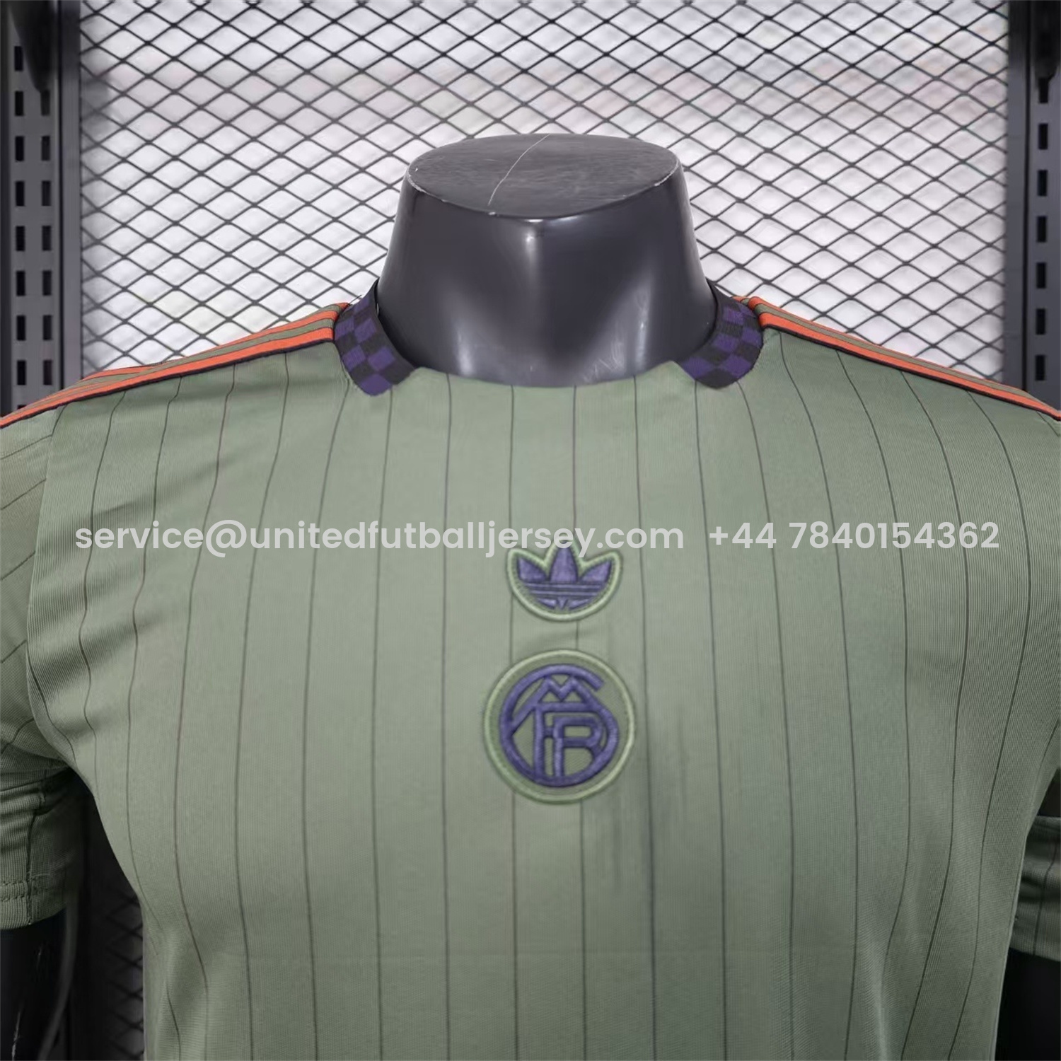 foot-Bayern Munich 25-26 Trefoil Grey Green Travel Jersey - Player Version