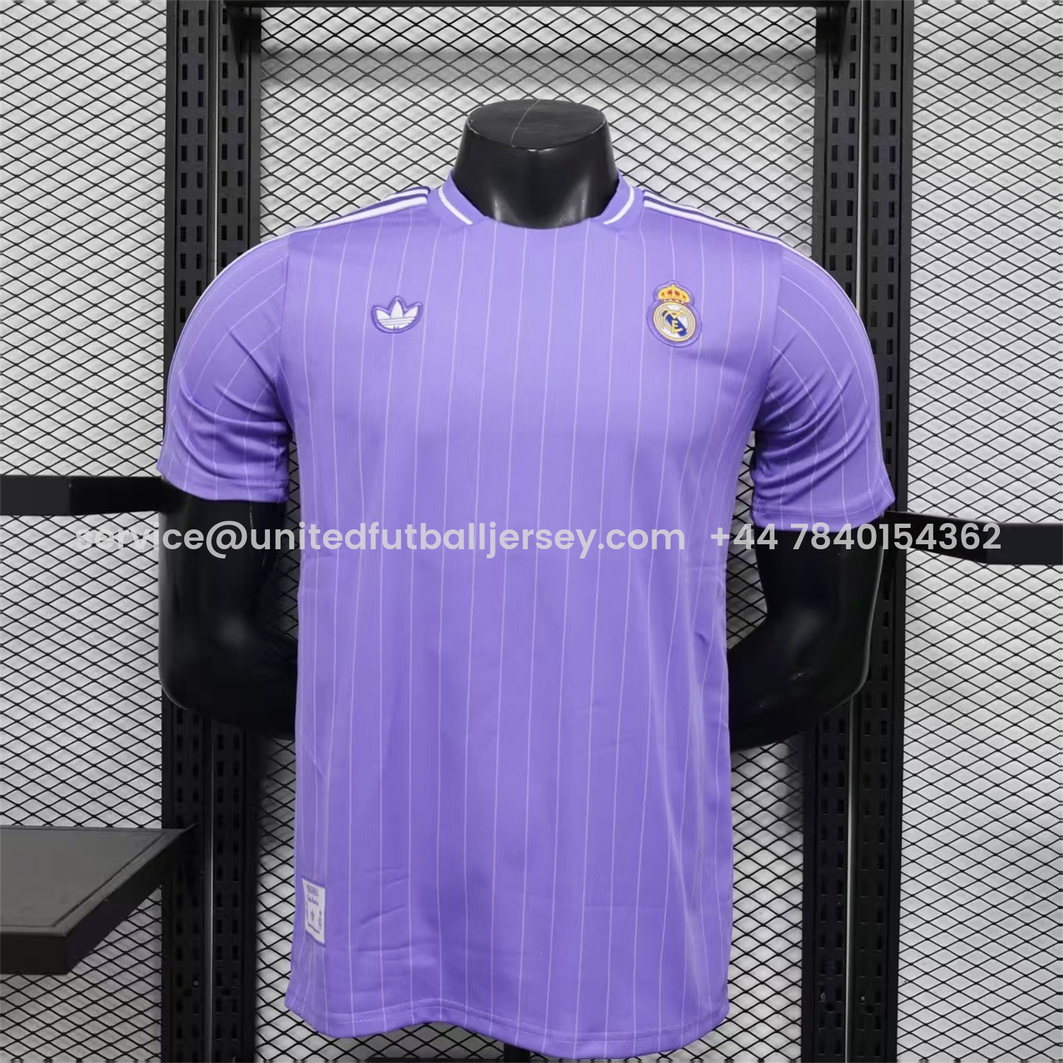 foot-Real Madrid 25-26 Icon Range Trefoil Light Purple Travel Jersey - Player Version