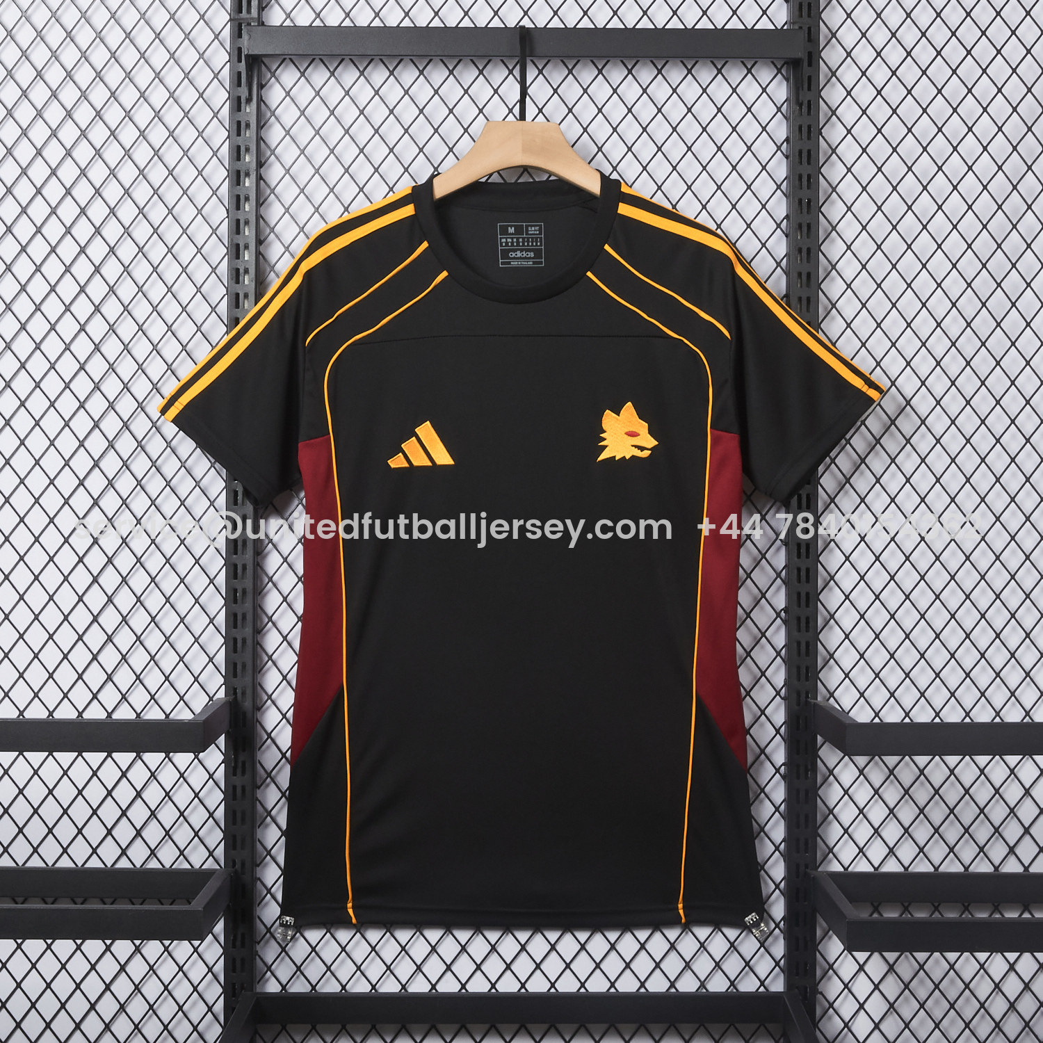 foot-AS Roma 25-26 Travel Special Black Jersey - Fans Version