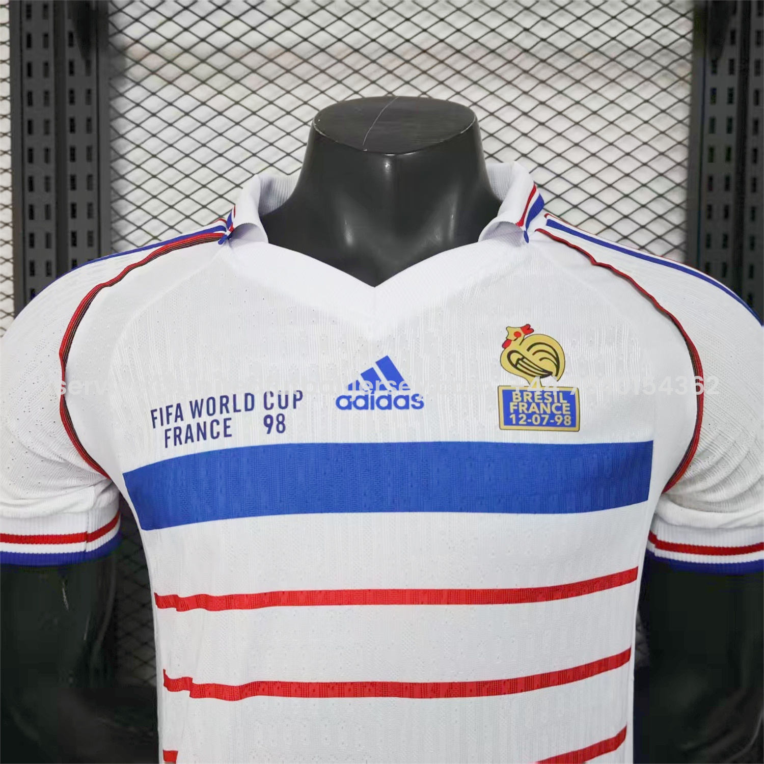 foot-Retro France 1998 Away White Jersey - Player Version