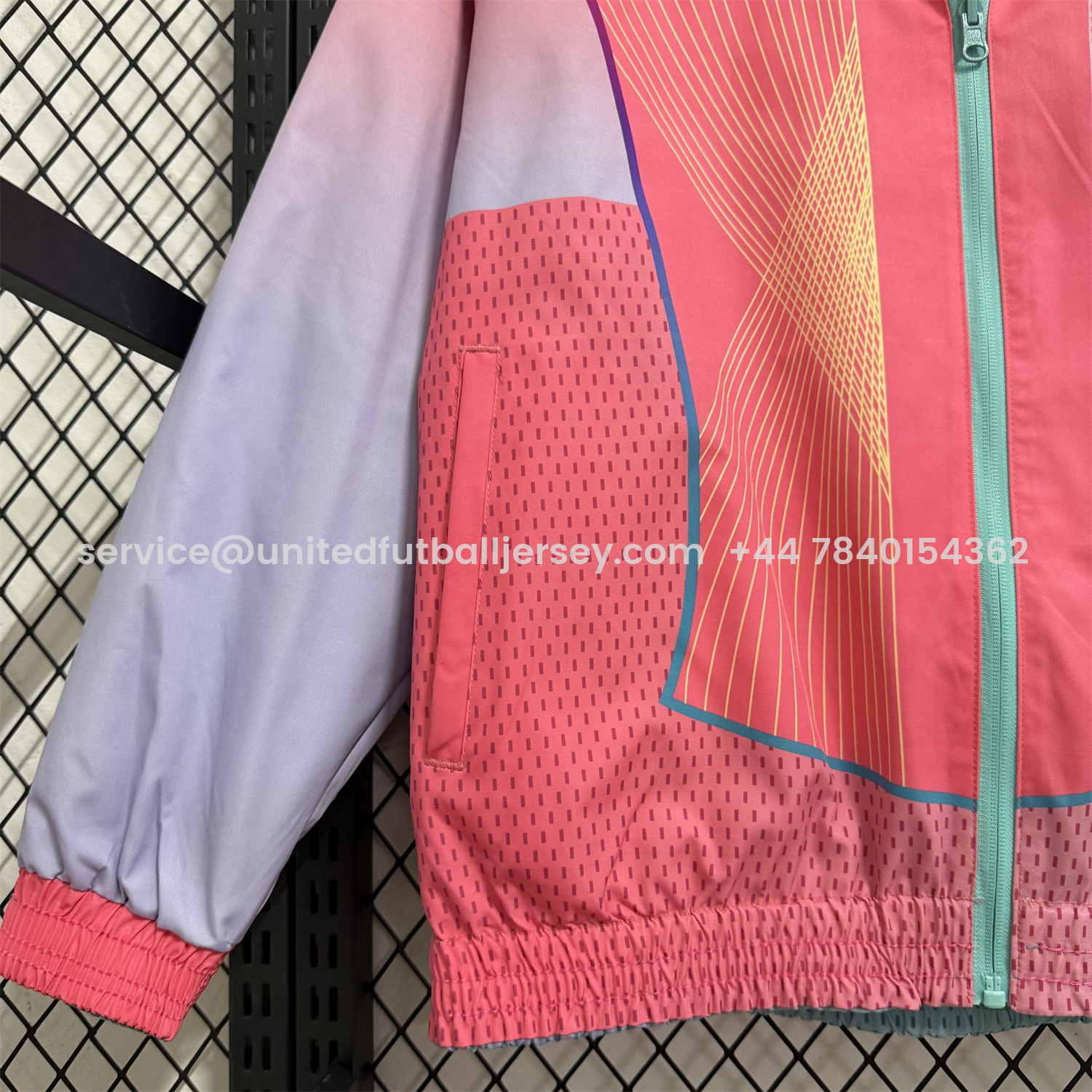 foot-Barcelona 25-26 Double Sided Reversible Windbreaker - Green & Pink