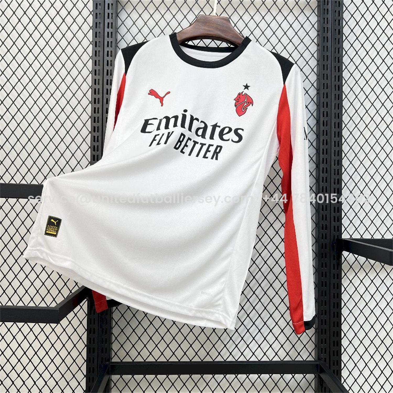 foot-AC Milan 25-26 Away White Long Sleeves Jersey - Fans Version