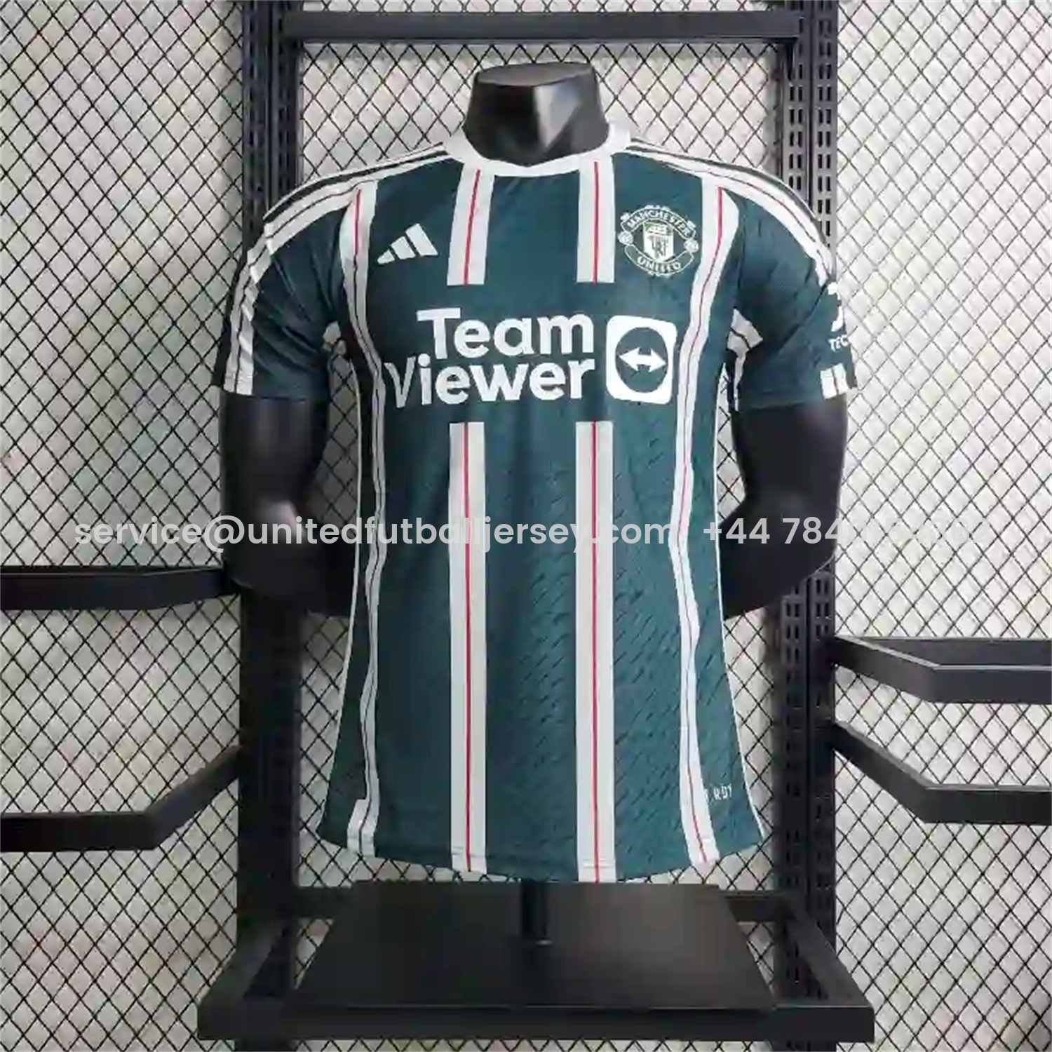 foot-Retro Manchester United 2023-24 Away Green Jersey - Player Version