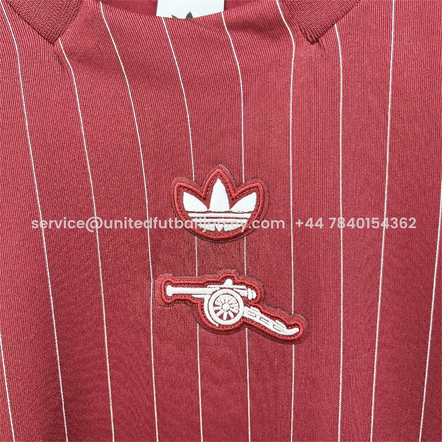 foot-Arsenal 25-26 Trefoil White Lines Red Travel Jersey - Fans Version