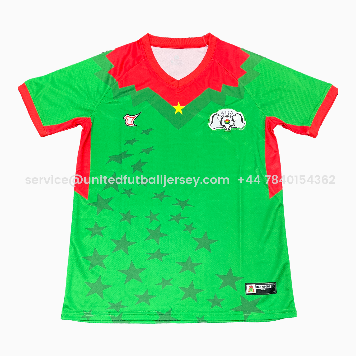 foot-Burkina Faso 2026 Home Stars Green Special Jersey - Fans Version