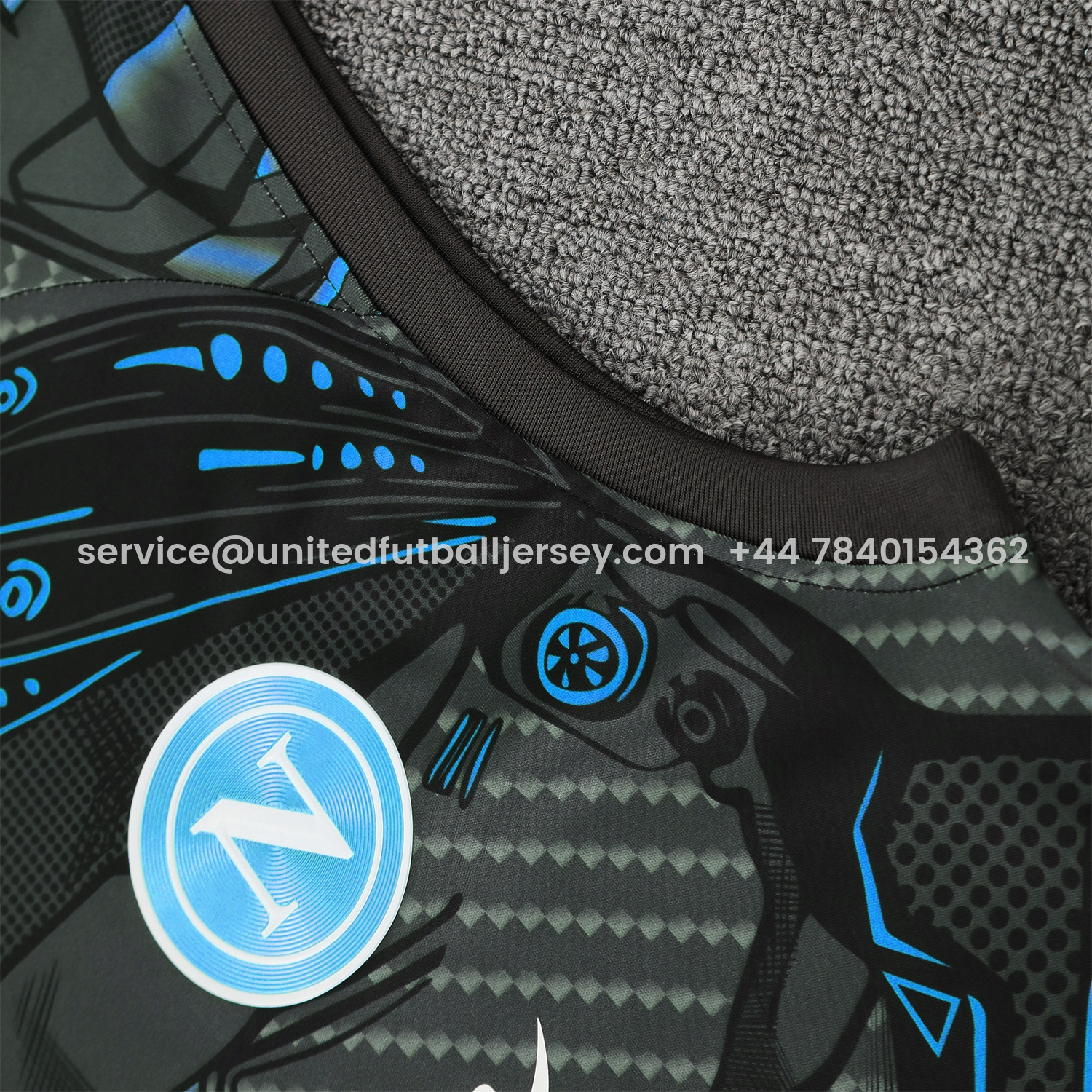 foot-Napoli 25-26 Vest Training Set - Black Mecha Vest & Black Shorts
