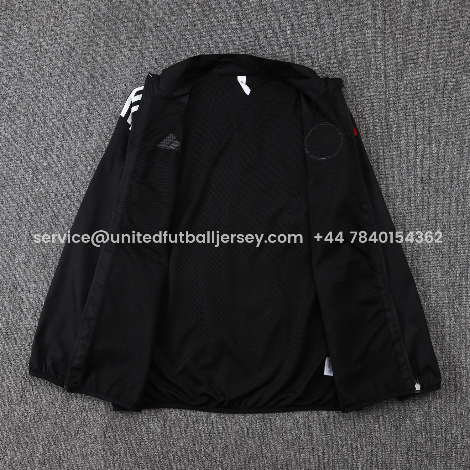 foot-Ajax 25-26 Windbreaker Training Set - Black Top and Pants