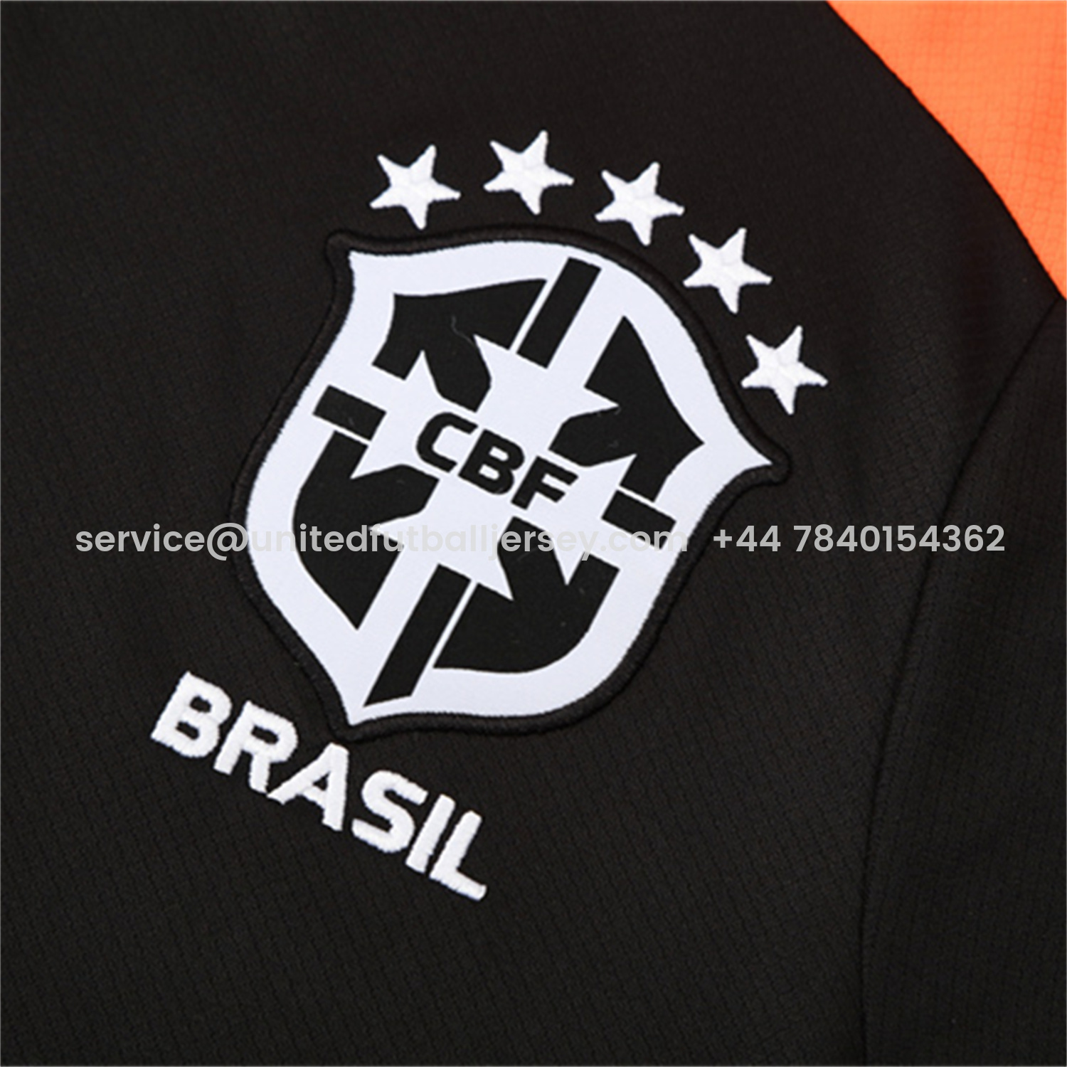 foot-Brazil 25-26 Kids Short-Sleeve Training Set - Black Top & Black Shorts