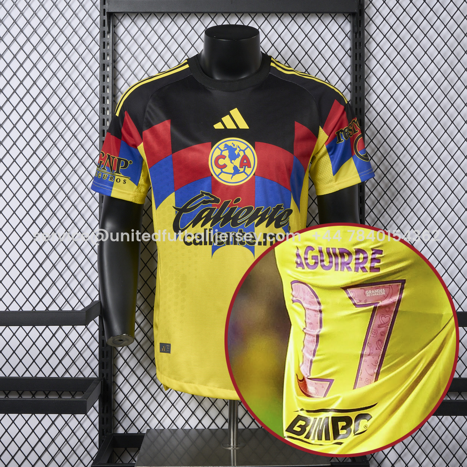 foot-【Pink Font】Club América 25-26 Home Yellow Jersey - Player Version