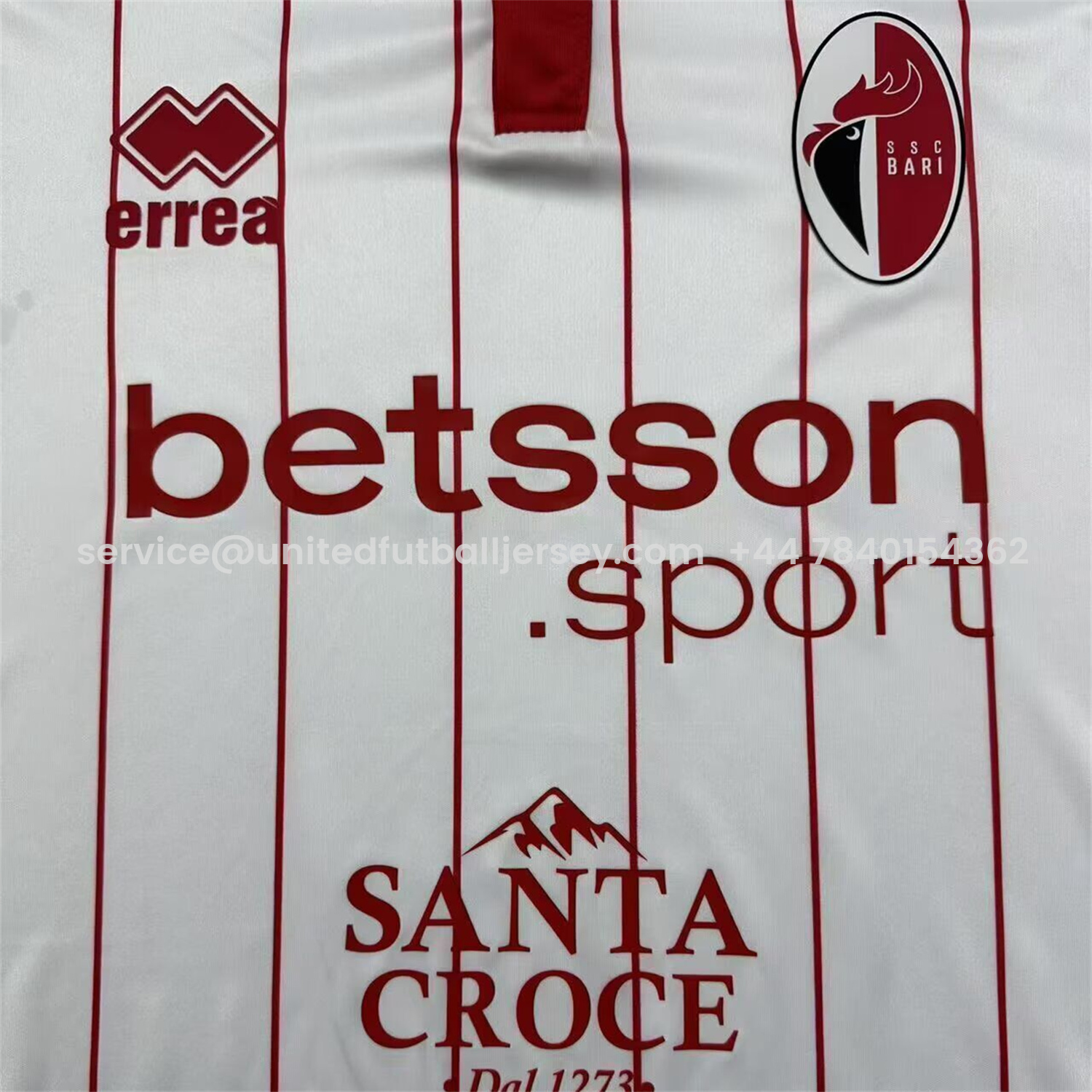 foot-SSC Bari 25-26 Home White Jersey - Fans Version