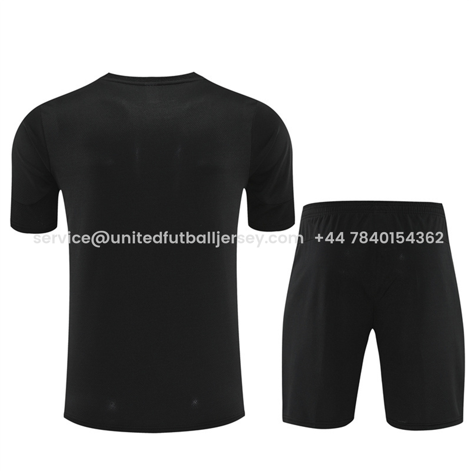 foot-Manchester City 25-26 Kids Short-Sleeve Training Set - Black Top & Black Shorts