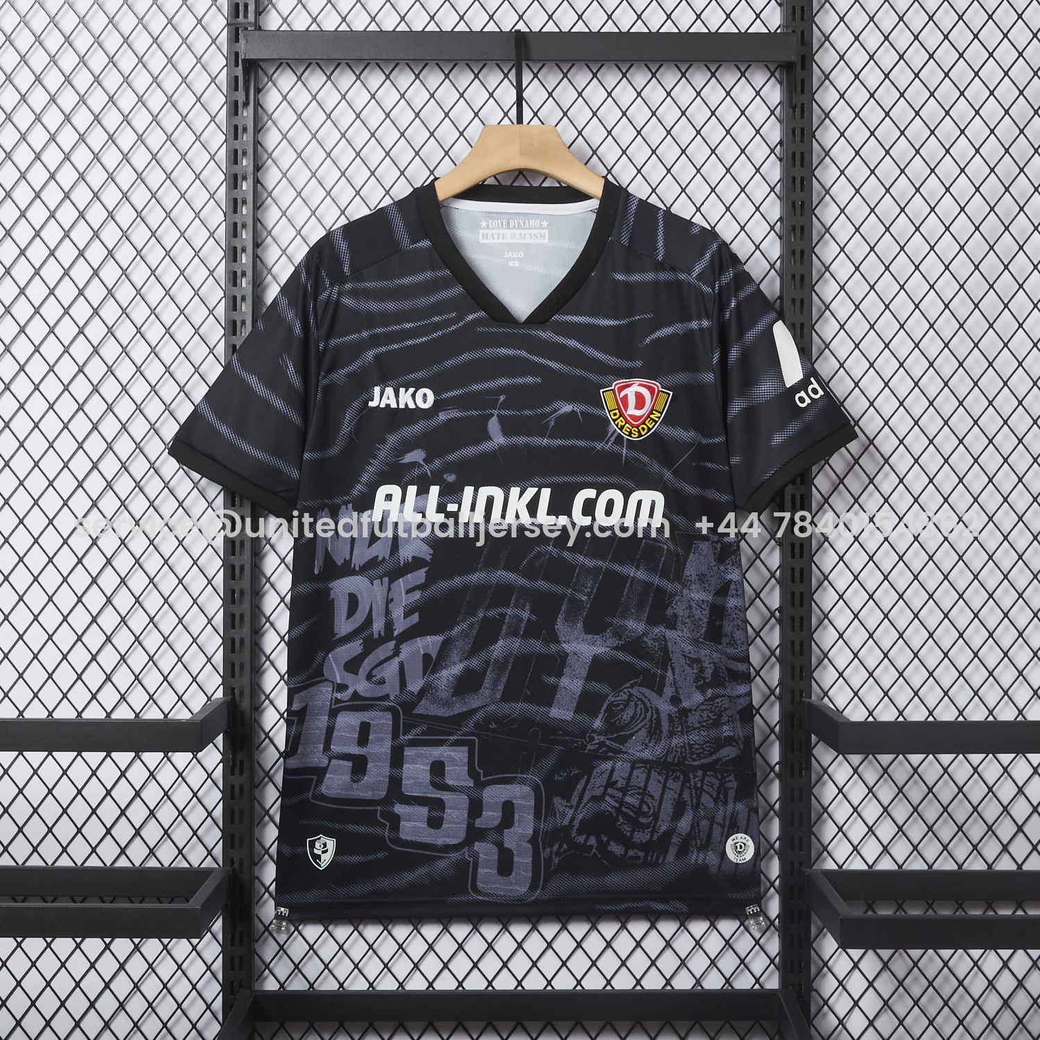 foot-Dynamo Dresden 25-26 Away Black Jersey - Fans Version