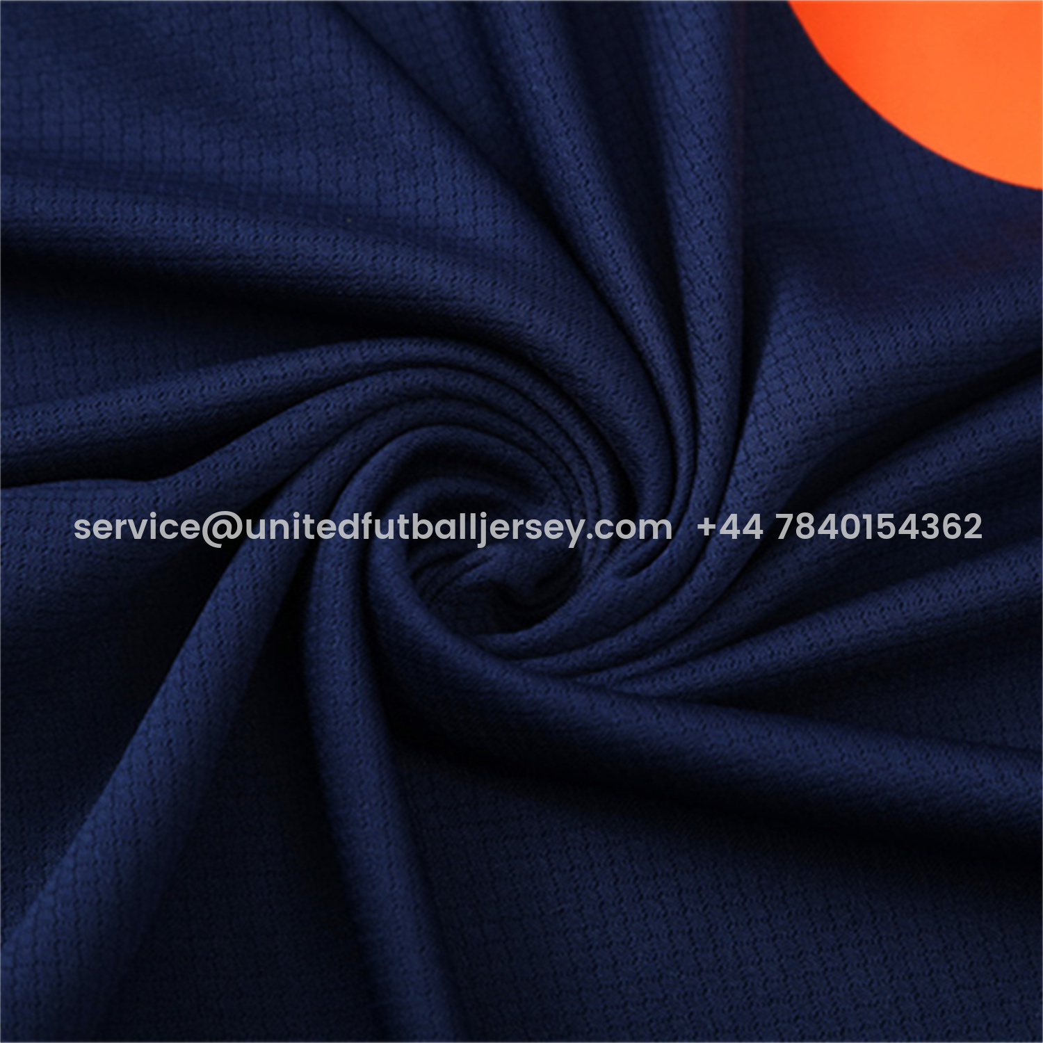 foot-Barcelona 25-26 Short-Sleeve Training Set - Royal Blue Top Orange Sponsor & Royal Blue Shorts