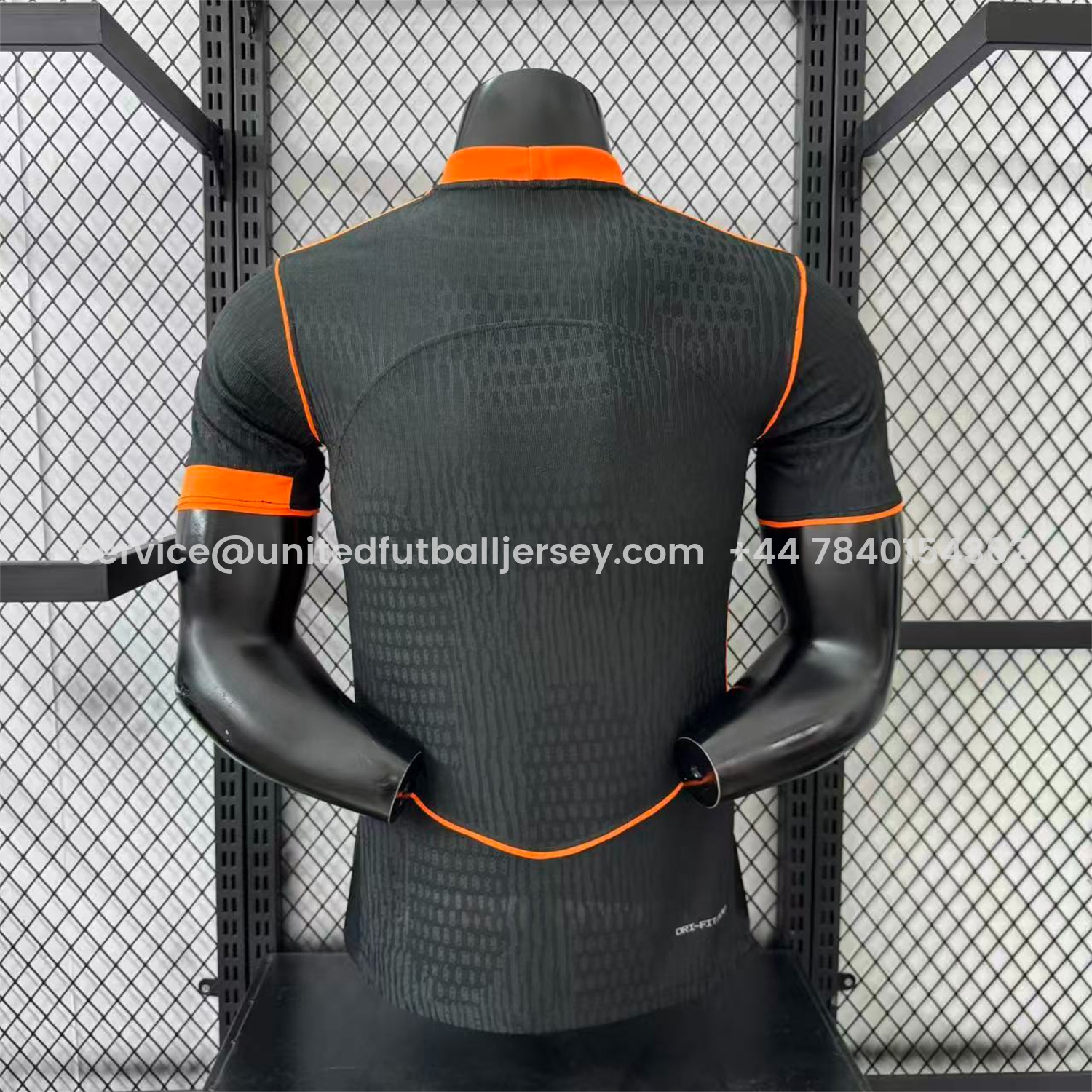 foot-Corinthians 25-26 Third Orange Lines Black Jersey - Player Version