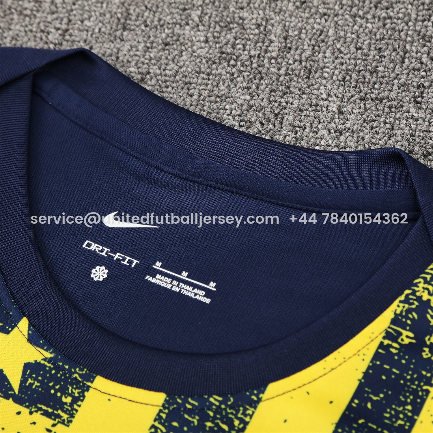 foot-Atletico Madrid Short-Sleeve Training Set - Blue Yellow Top & Blue Shorts