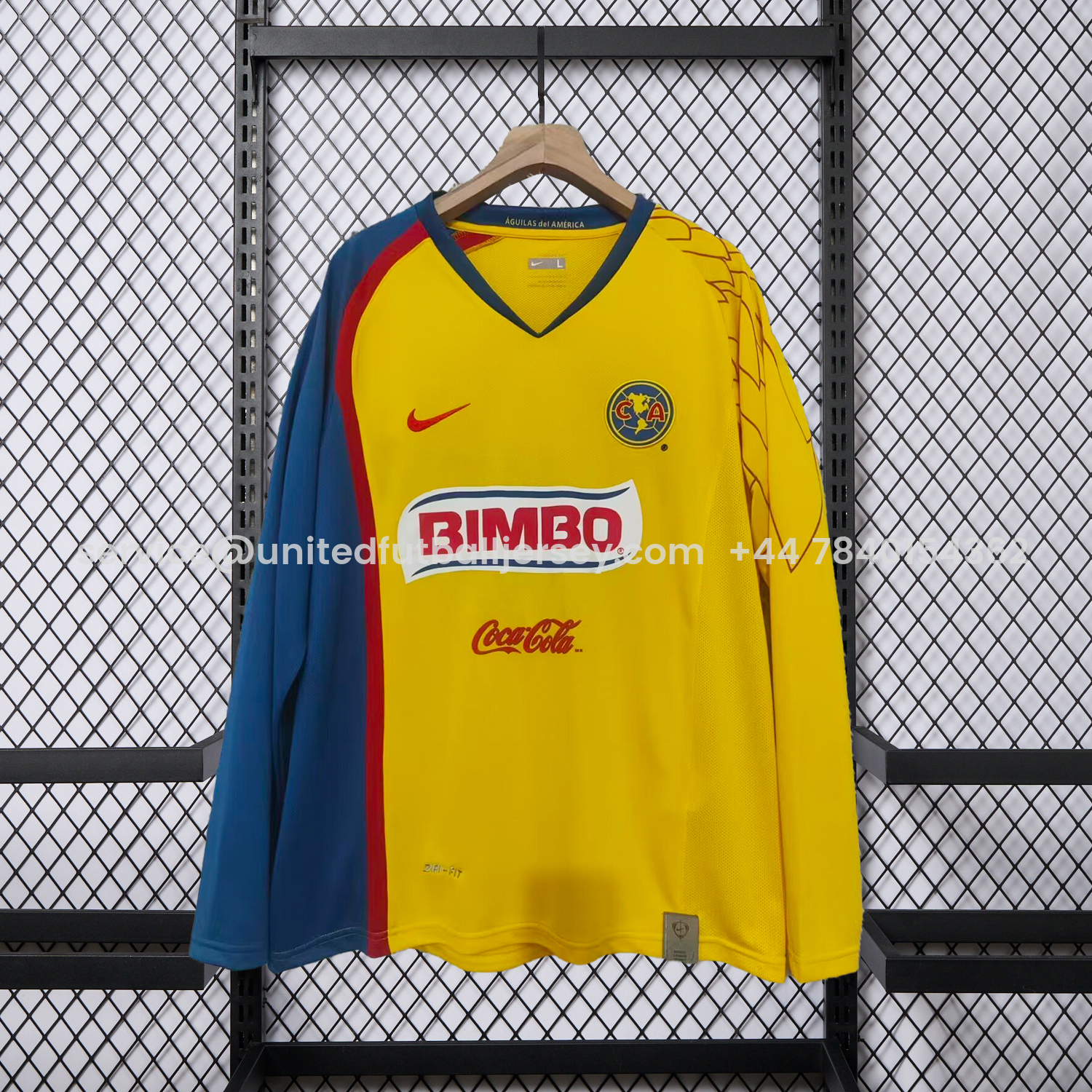 foot-Retro Club América 2007-08 Home Long Sleeves Jersey