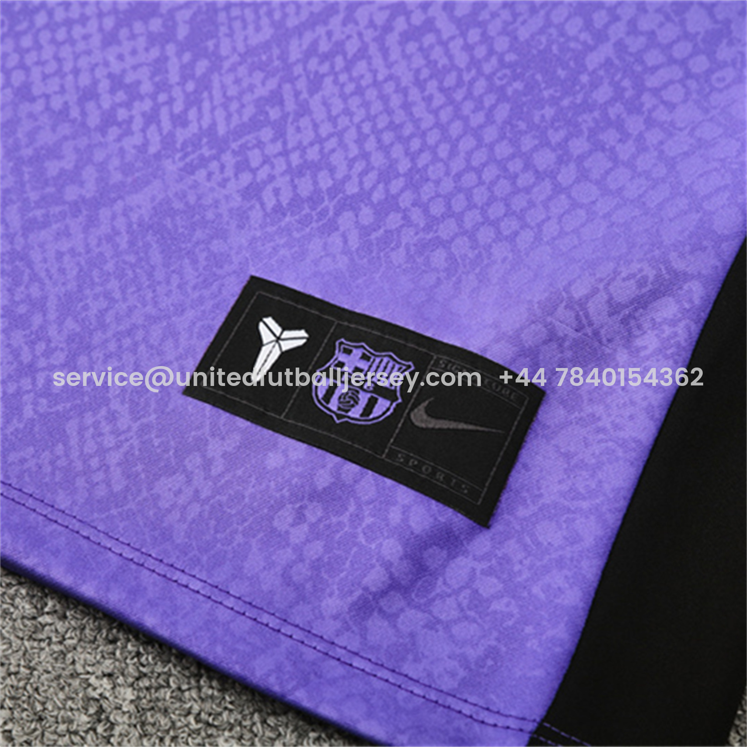 foot-Barcelona 25-26 X KB Kids Long Sleeve Training Set - Purple Top & Black Pants